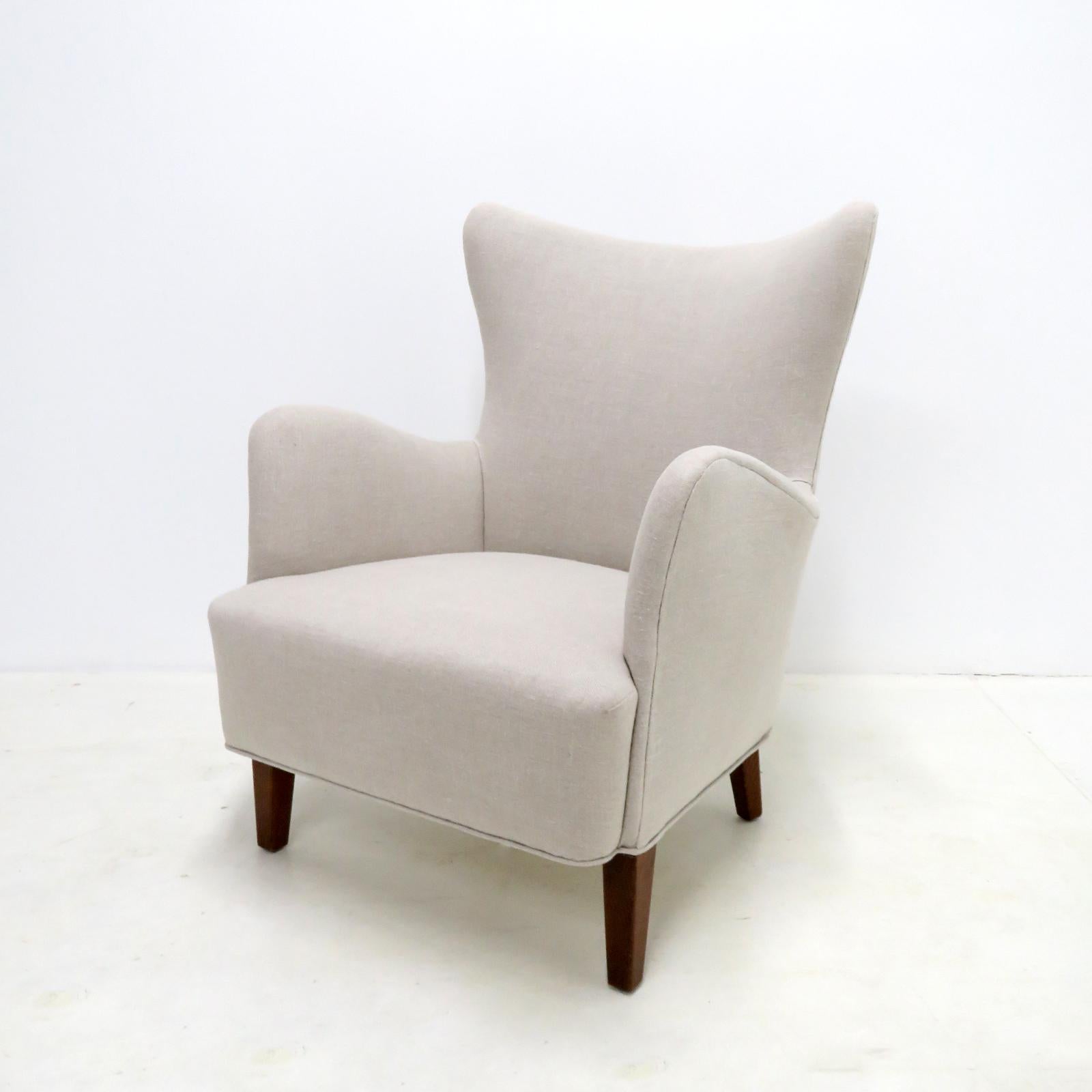 Stained Danish Modern Lounge Chair by Frode Holm for Illums Bolighus, 1940 For Sale