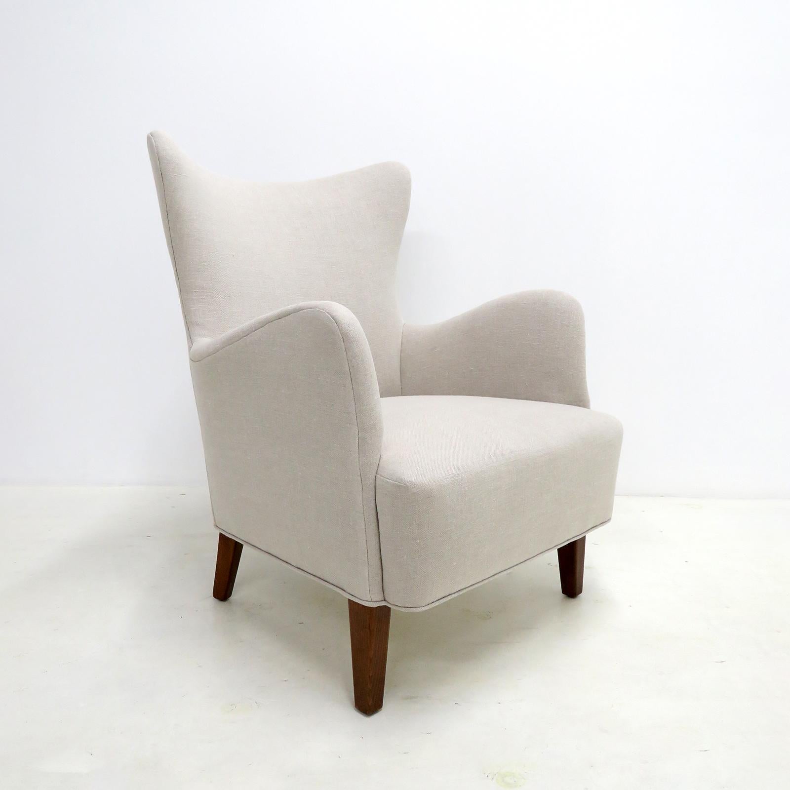 Danish Modern Lounge Chair by Frode Holm for Illums Bolighus, 1940 For Sale 1