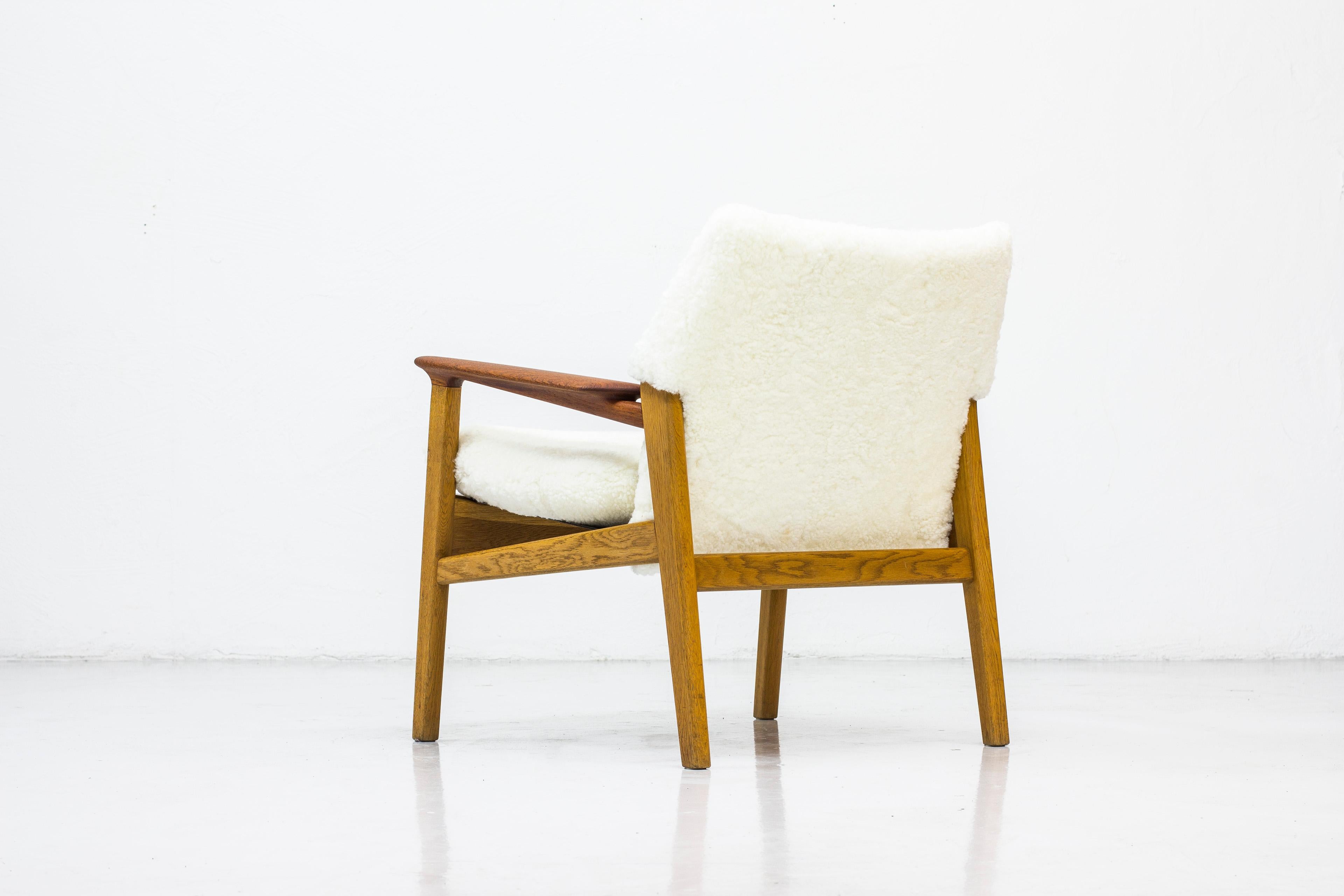 Danish Modern Lounge Chair by Hans Olsen for Verner Birksholm, Denmark, 1950s 4