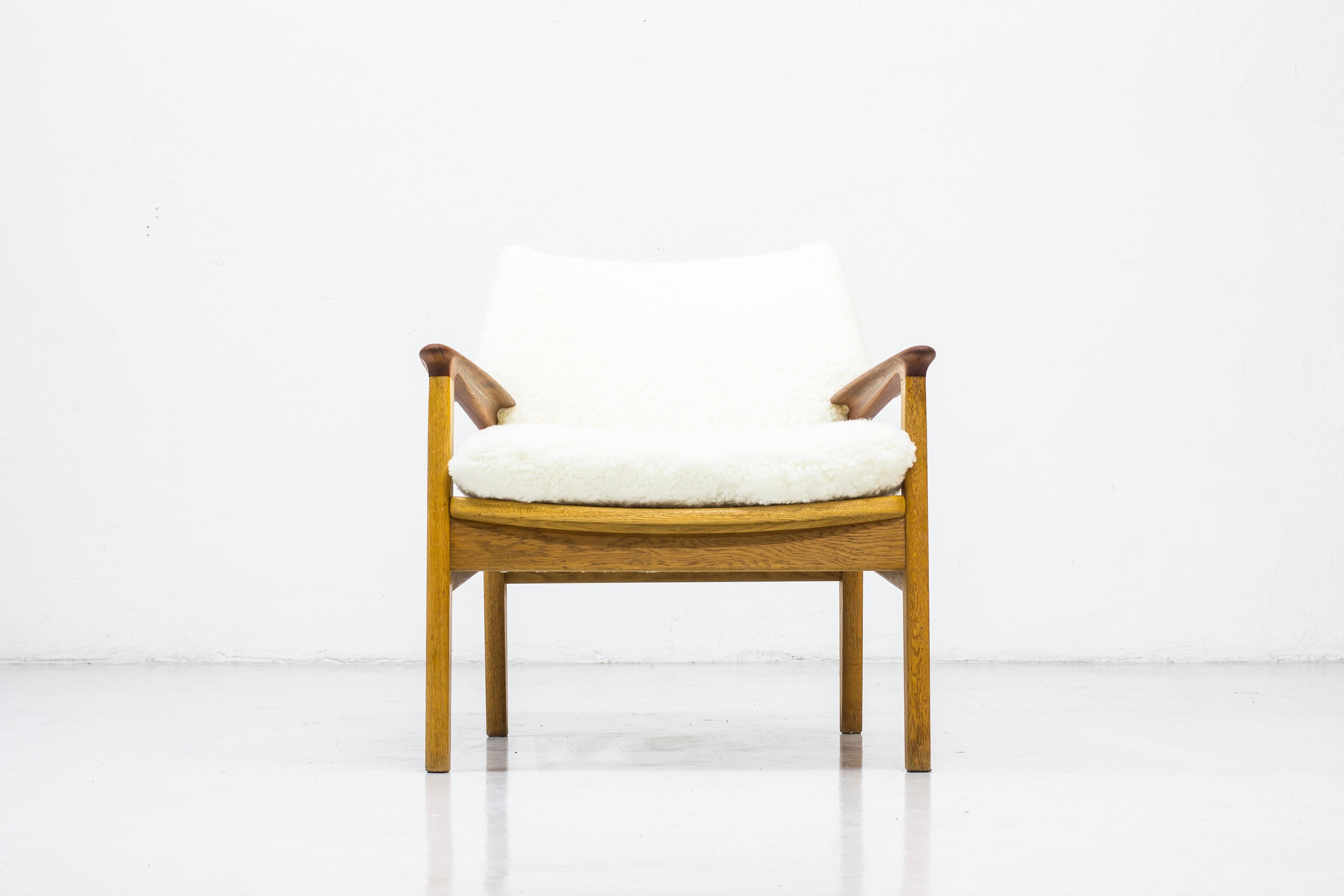 Danish Modern Lounge Chair by Hans Olsen for Verner Birksholm, Denmark, 1950s 2