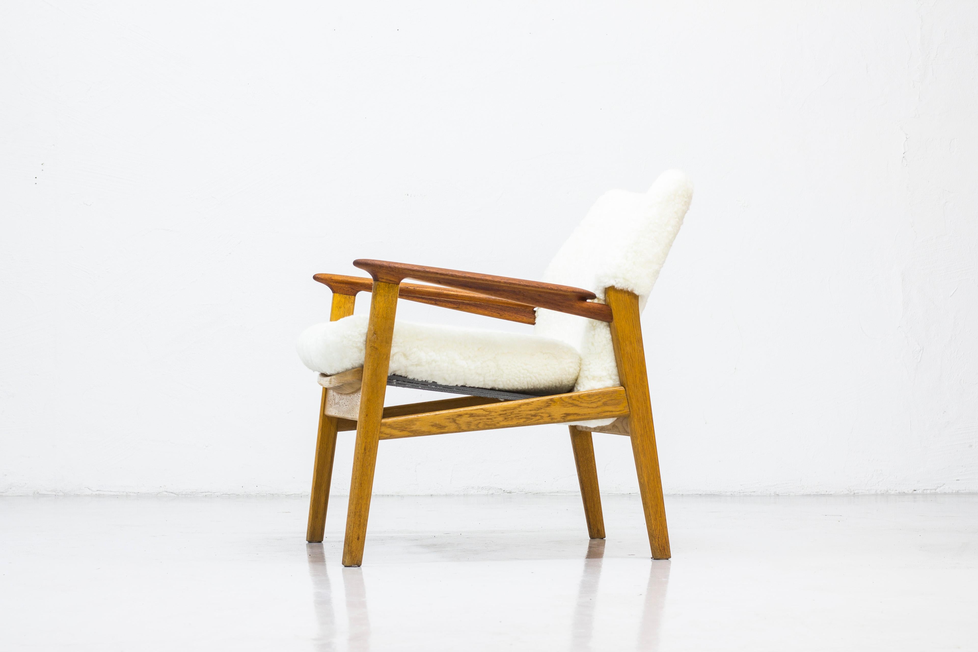 Danish Modern Lounge Chair by Hans Olsen for Verner Birksholm, Denmark, 1950s 3