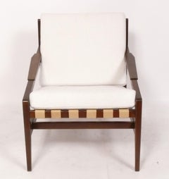 Danish Modern Lounge Chair by Ib Kofod Larsen Sculptural Angular Design