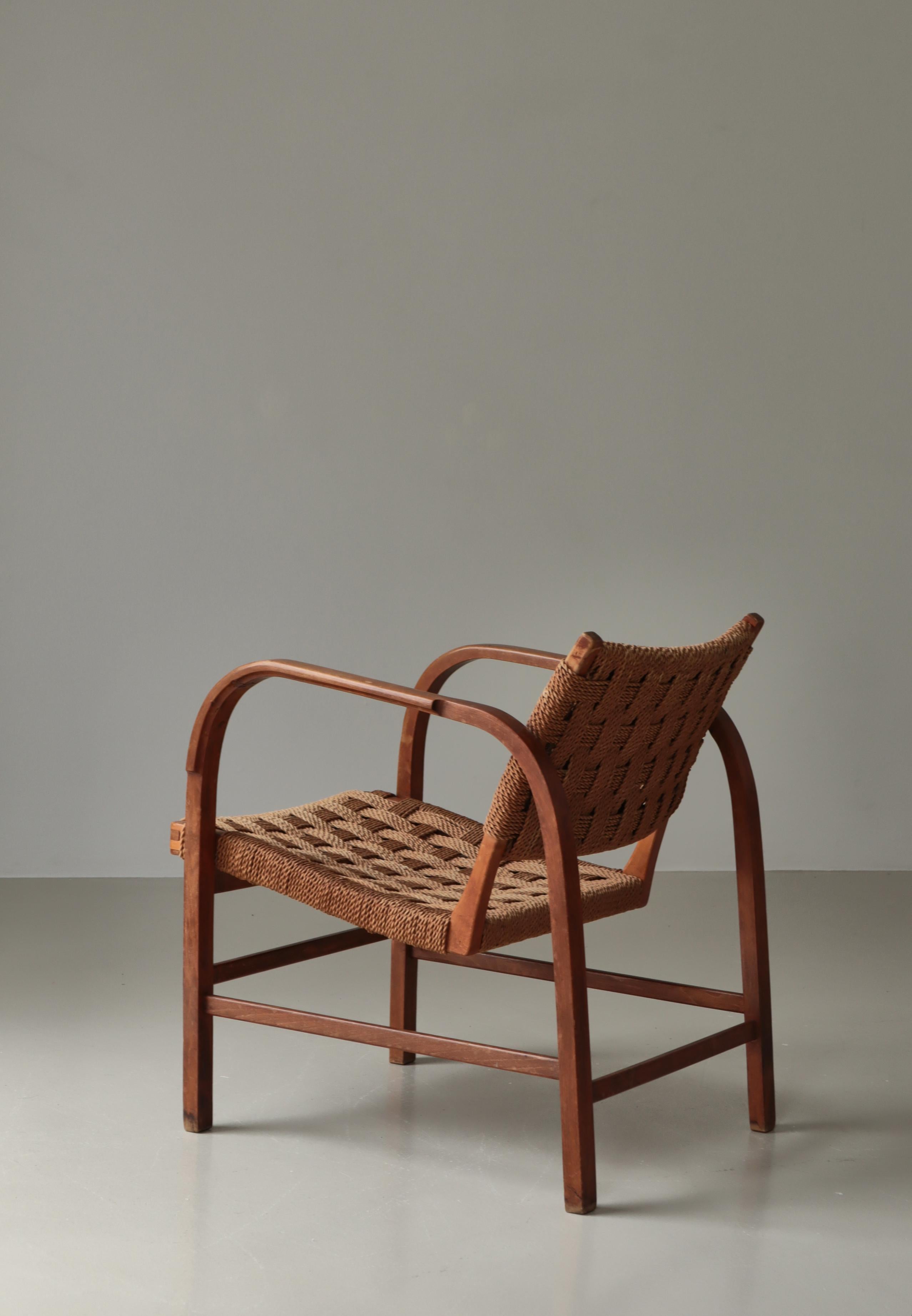 Danish Modern Lounge Chair by Magnus Stephensen, Fritz Hansen, 1930s en vente 4