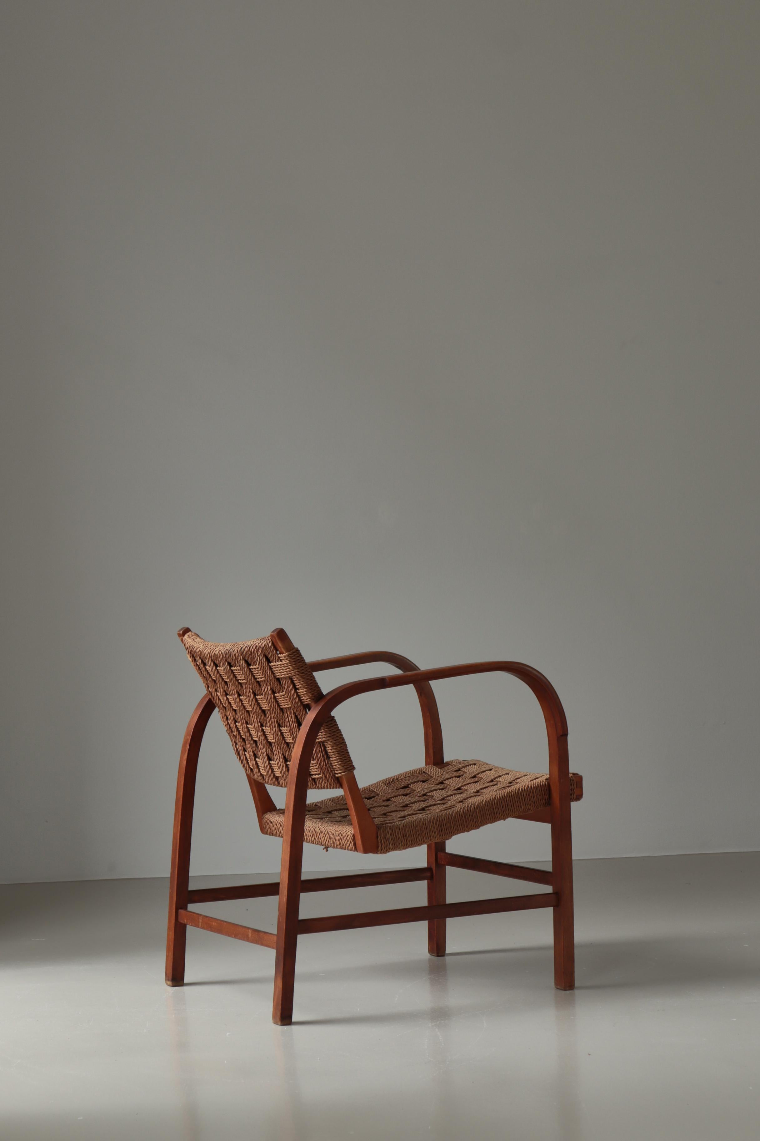 Danois Danish Modern Lounge Chair by Magnus Stephensen, Fritz Hansen, 1930s en vente