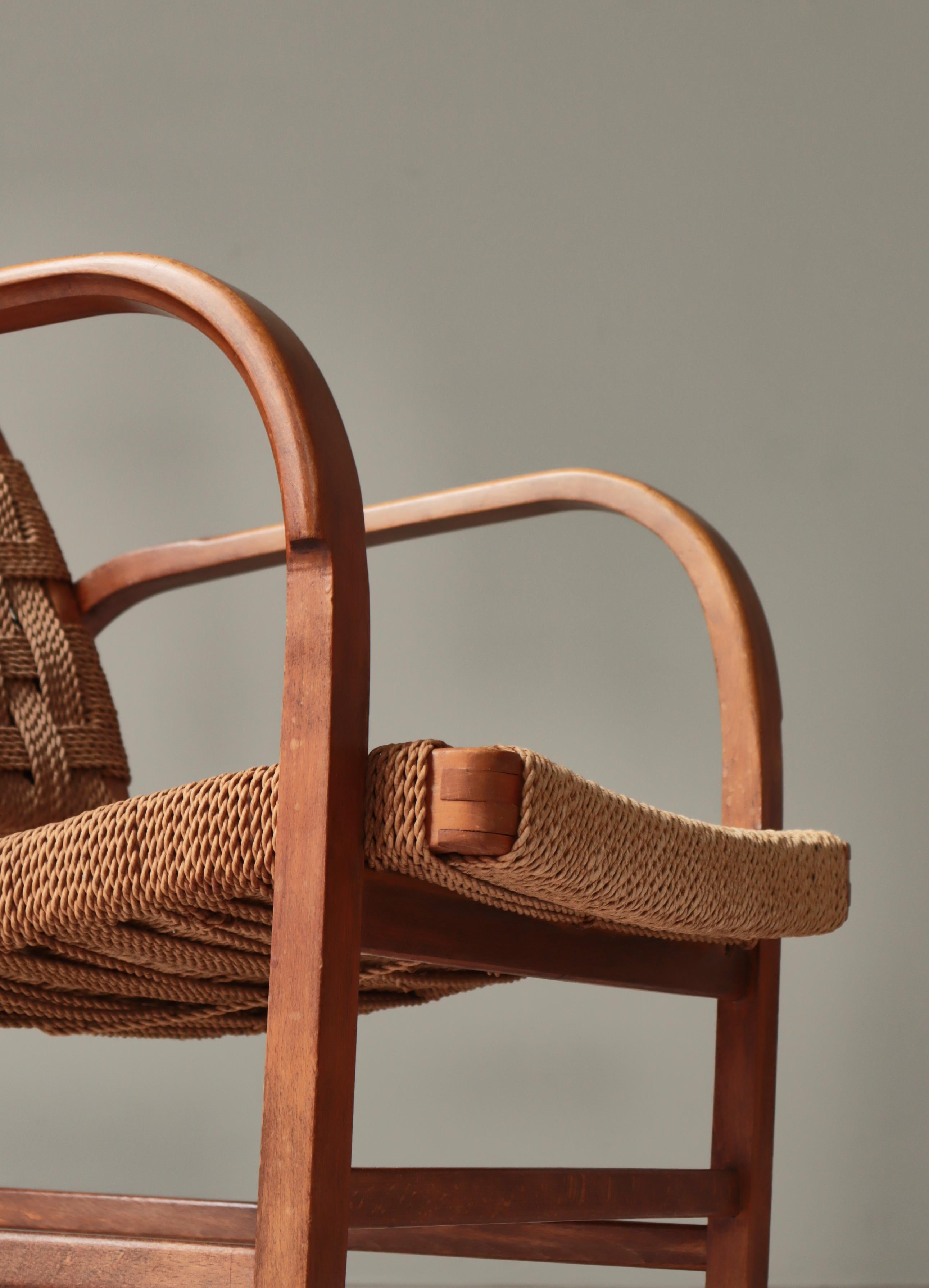Milieu du XXe siècle Danish Modern Lounge Chair by Magnus Stephensen, Fritz Hansen, 1930s en vente
