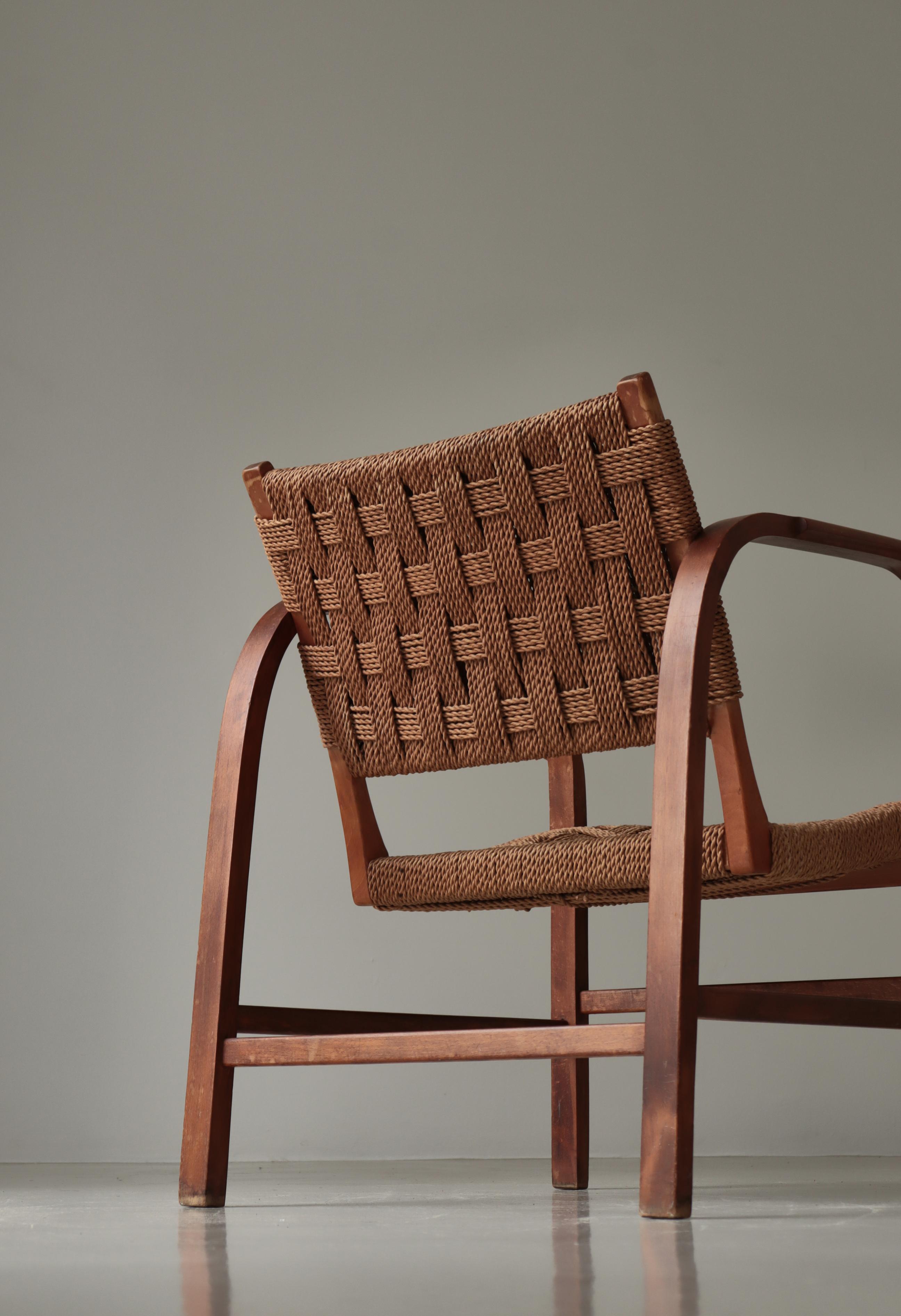 Danish Modern Lounge Chair by Magnus Stephensen, Fritz Hansen, 1930s en vente 2
