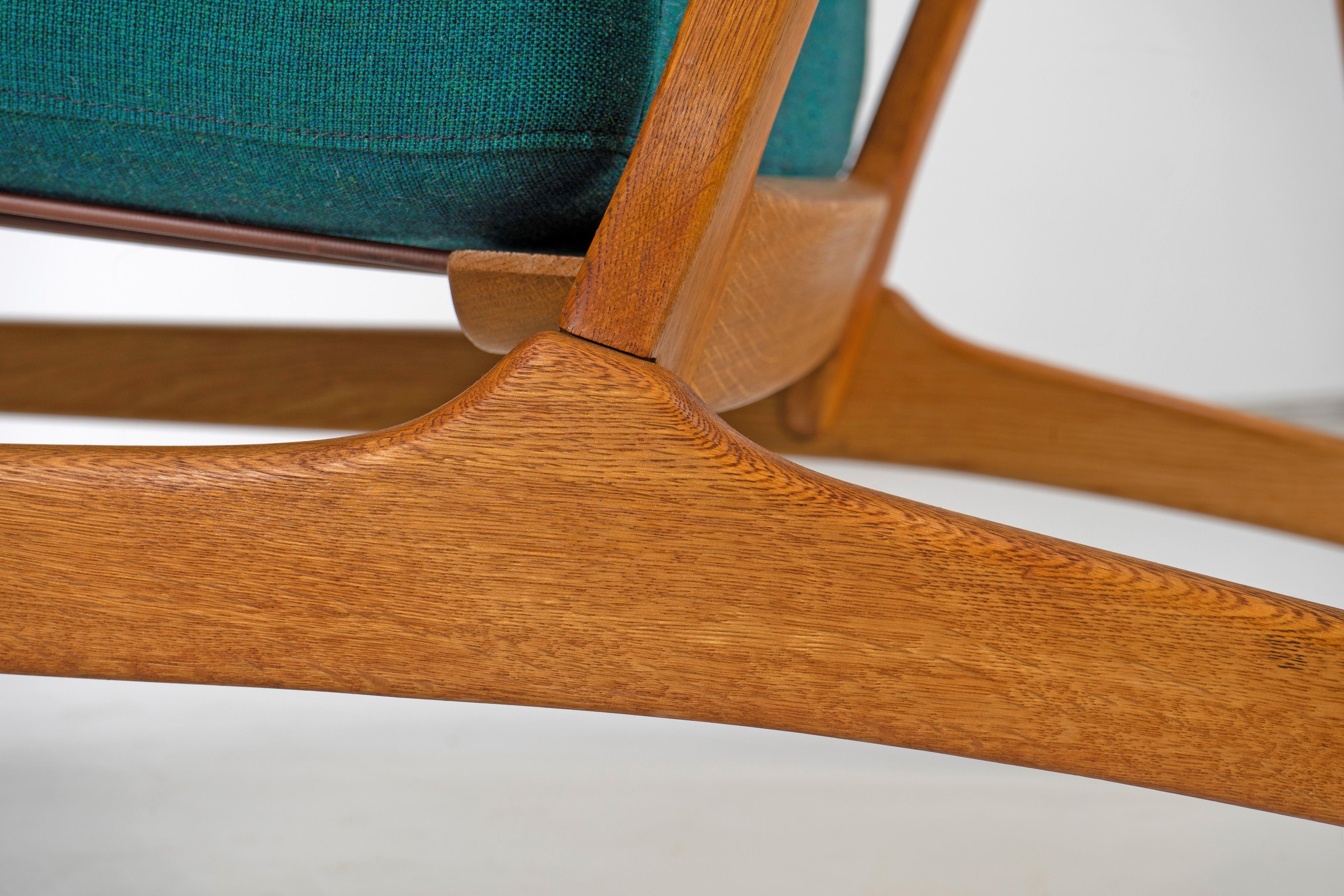 Danish Modern Lounge Chair by Tove & Edvard Kindt-Larsen, Teak and Oak, 1960s For Sale 2
