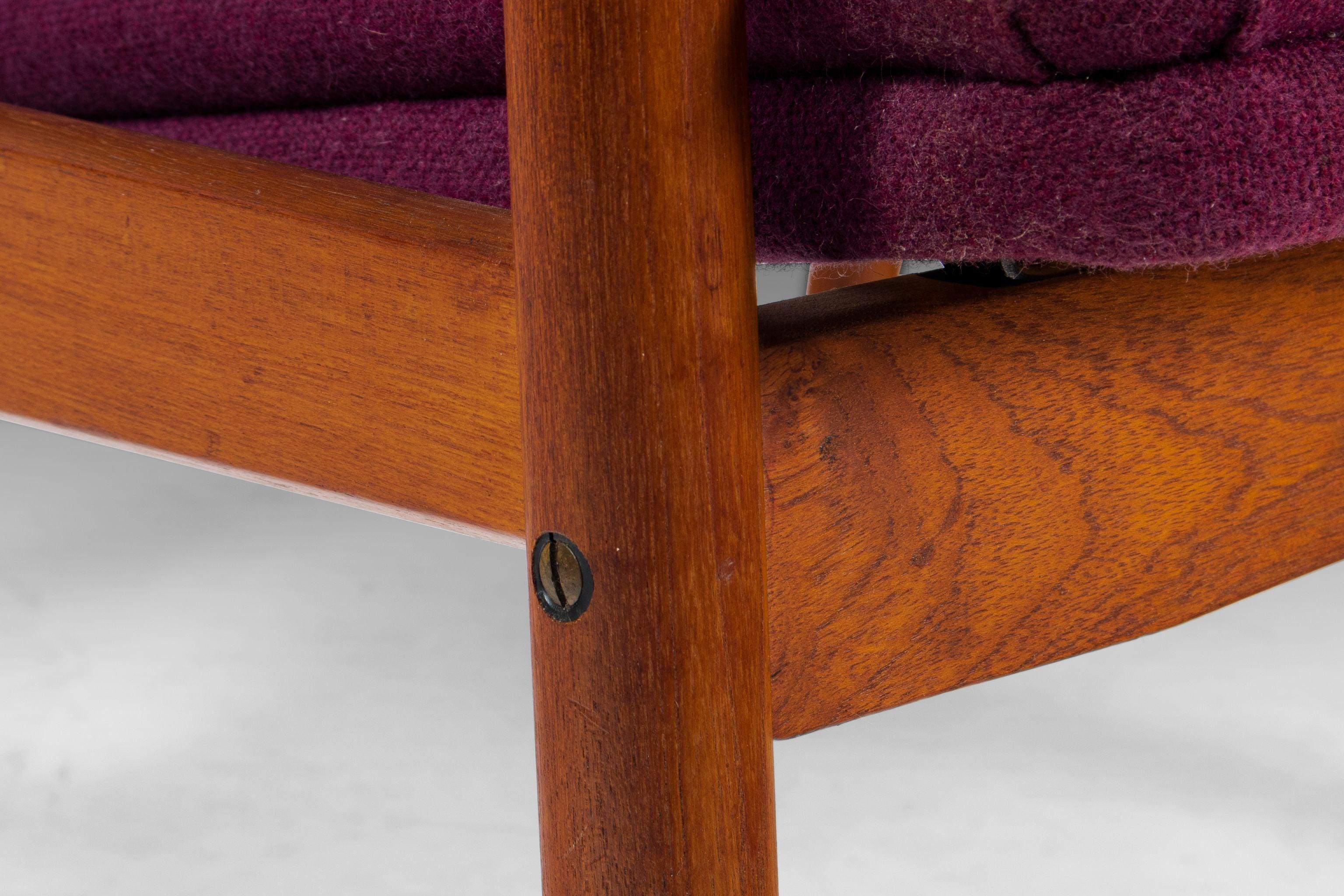 Danish Modern Lounge Chair in Teak Wood by Soren J. Ladefoged, Denmark, c. 1950s 4