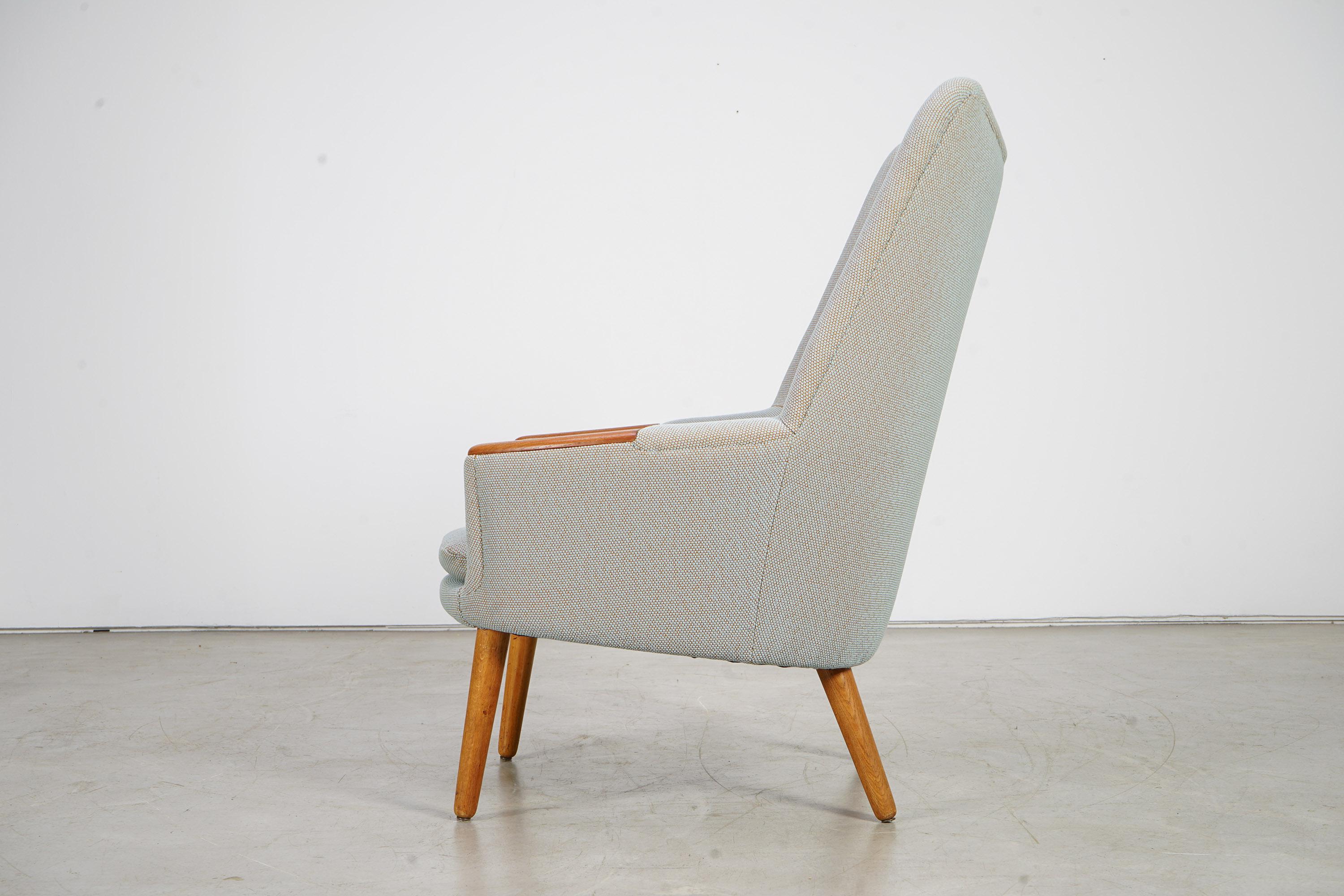 Danish Modern Lounge Chair Model 58 by Kurt Østervig Denmark, 1958 Teak Oak In Good Condition In Rosendahl, DE