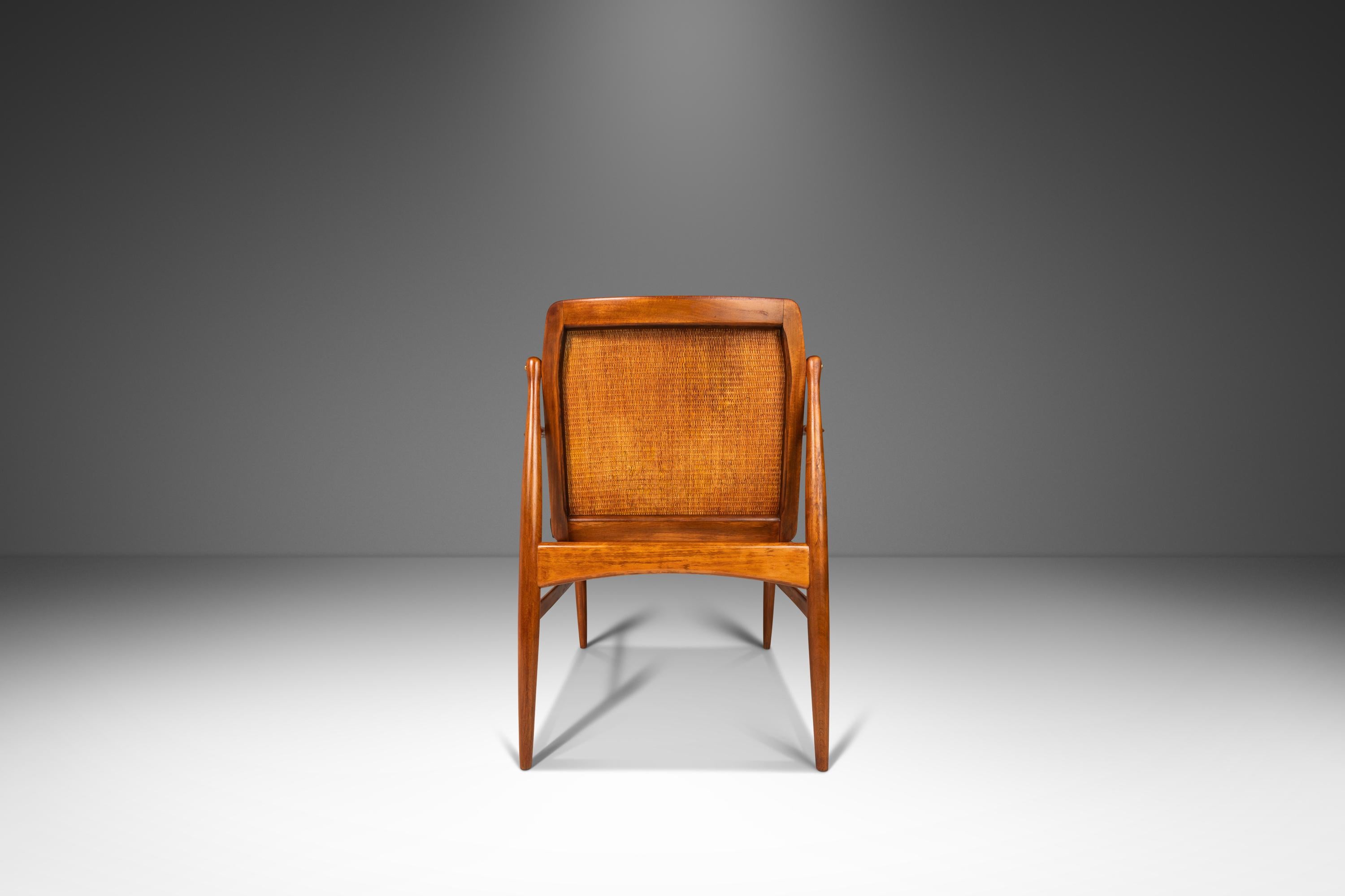 Danish Modern Lounge Chair w/ Cane Back by Ib Kofod Larsen for Selig, c. 1960's 4