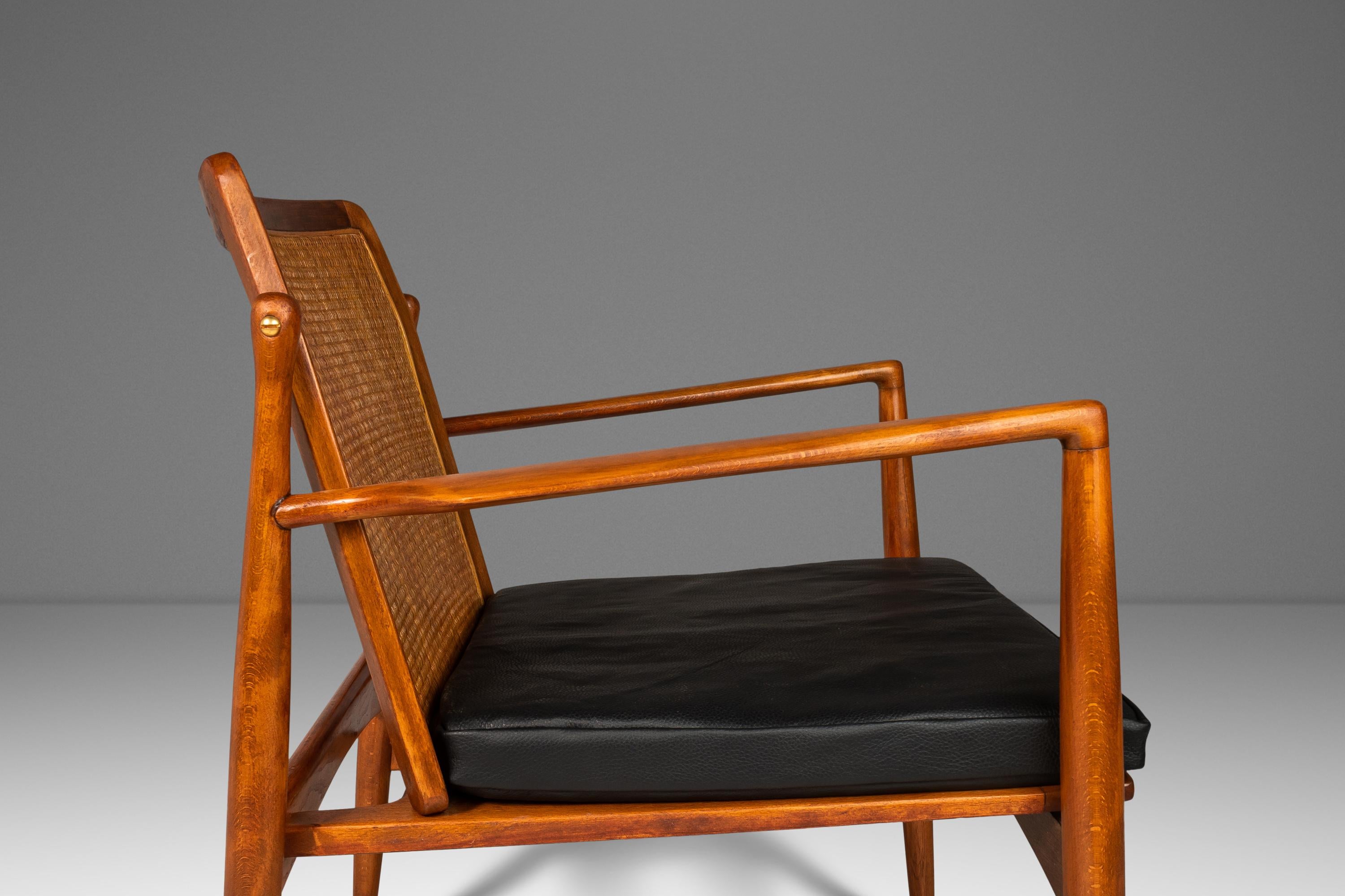 Danish Modern Lounge Chair w/ Cane Back by Ib Kofod Larsen for Selig, c. 1960's 6