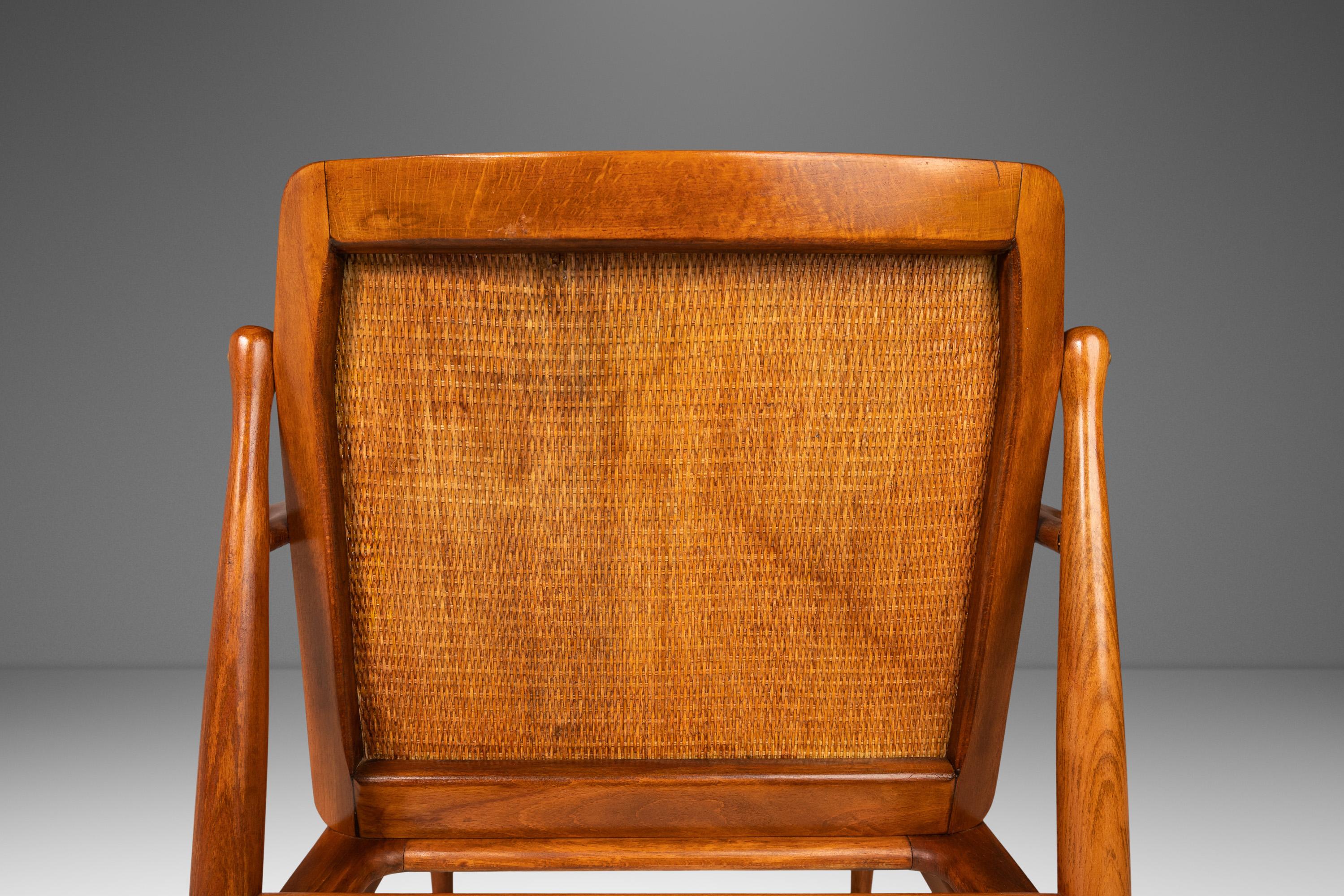 Danish Modern Lounge Chair w/ Cane Back by Ib Kofod Larsen for Selig, c. 1960's 11