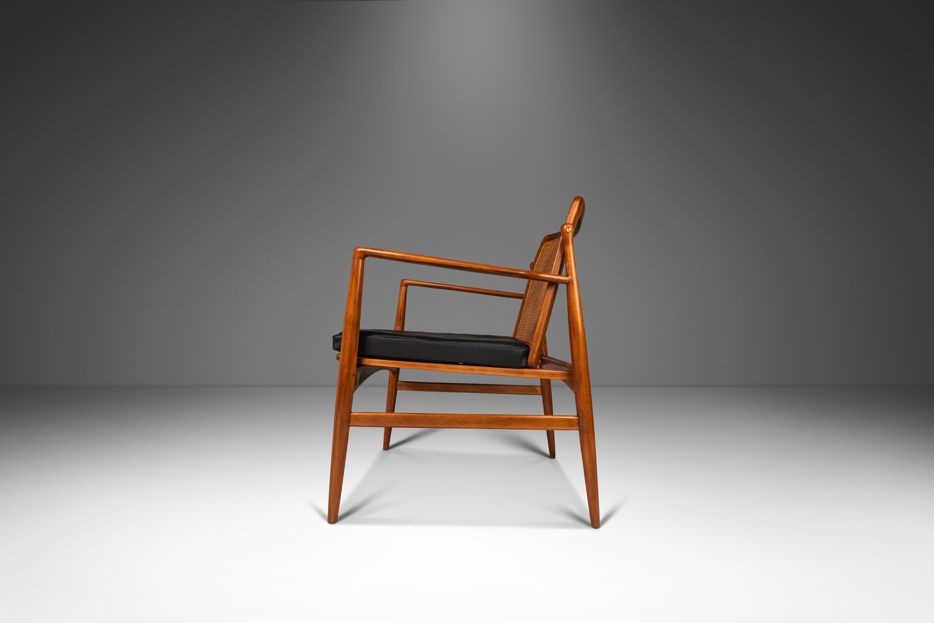 Danish Modern Lounge Chair w/ Cane Back by Ib Kofod Larsen for Selig, c. 1960's 1