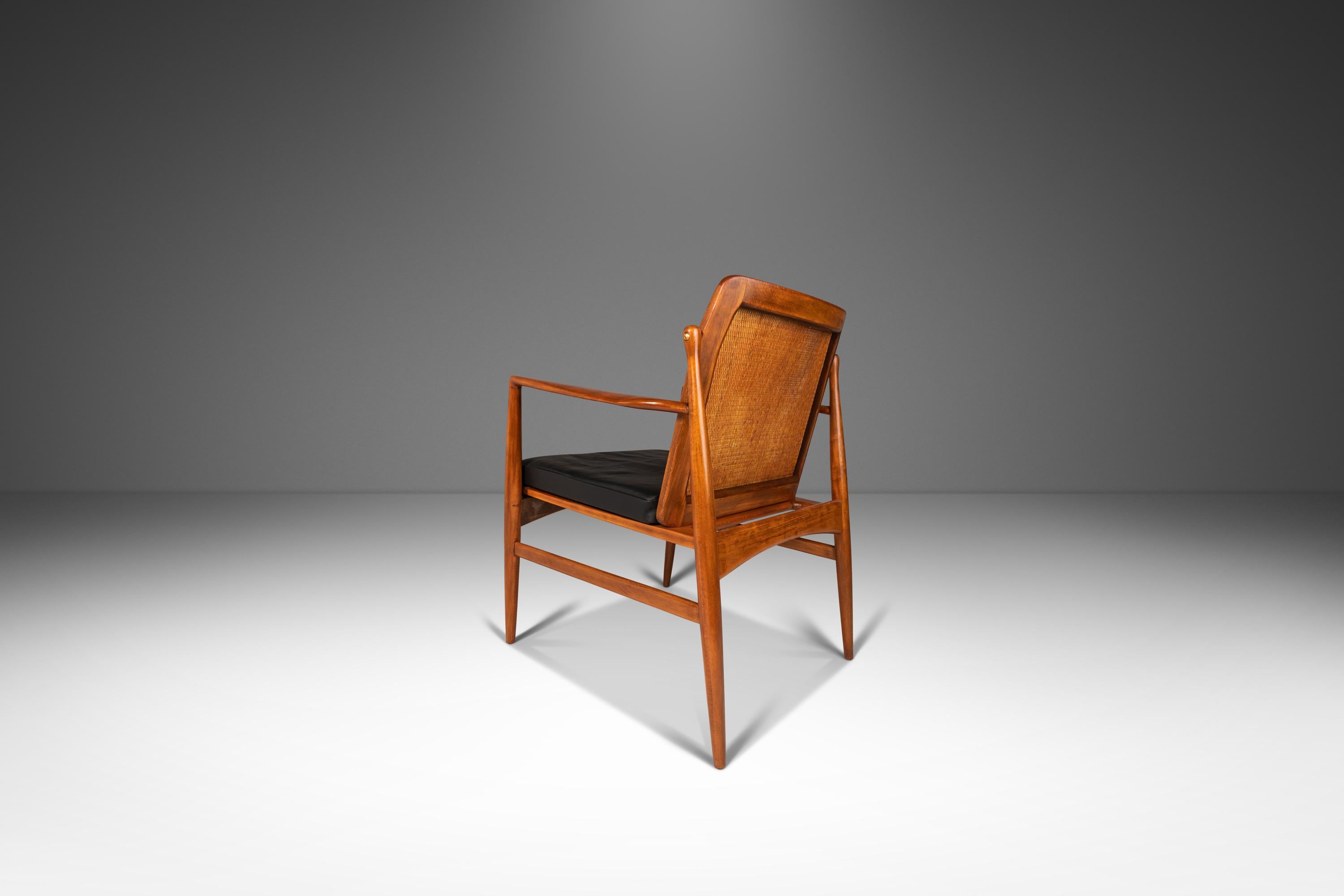Danish Modern Lounge Chair w/ Cane Back by Ib Kofod Larsen for Selig, c. 1960's 2