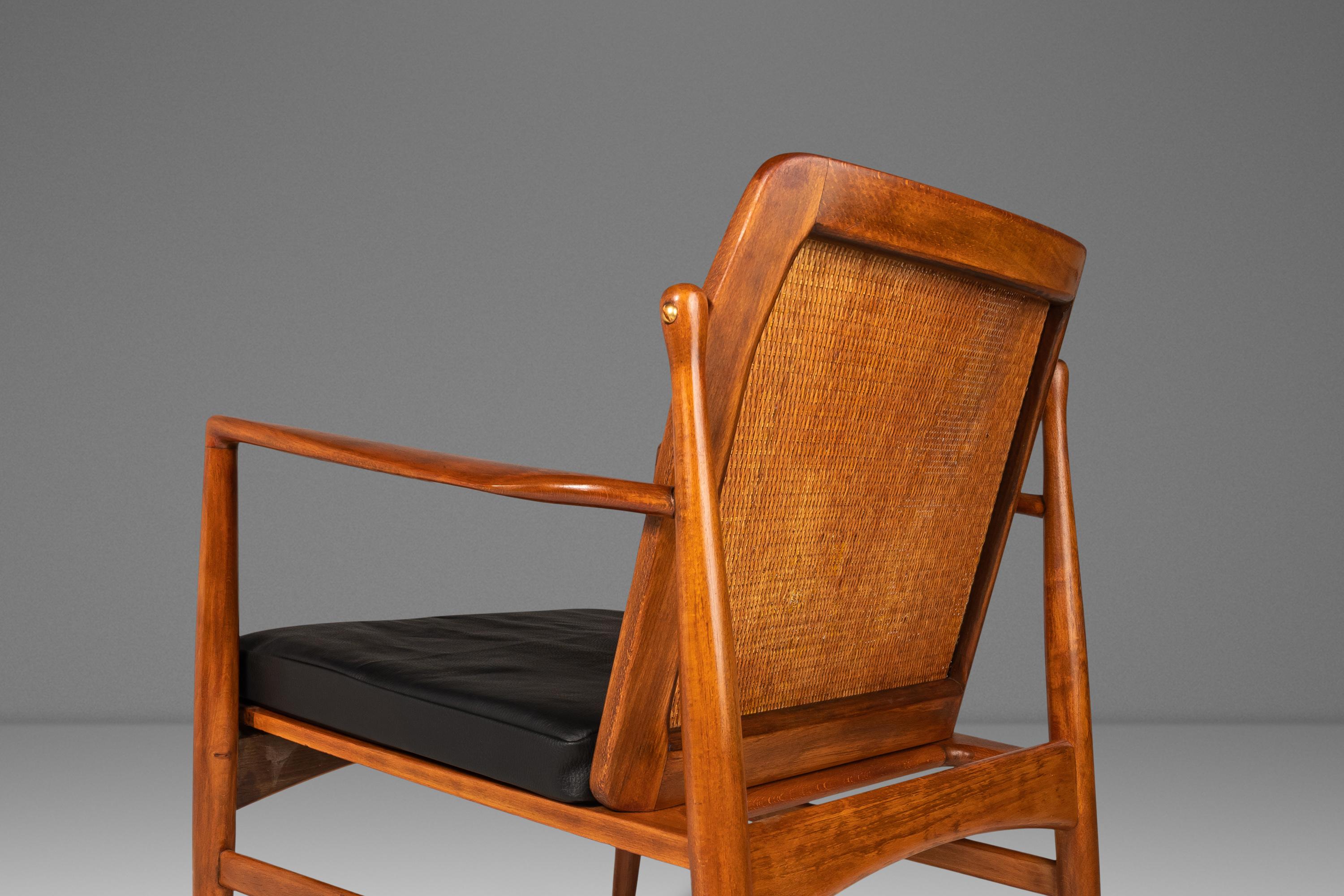 Danish Modern Lounge Chair w/ Cane Back by Ib Kofod Larsen for Selig, c. 1960's 3