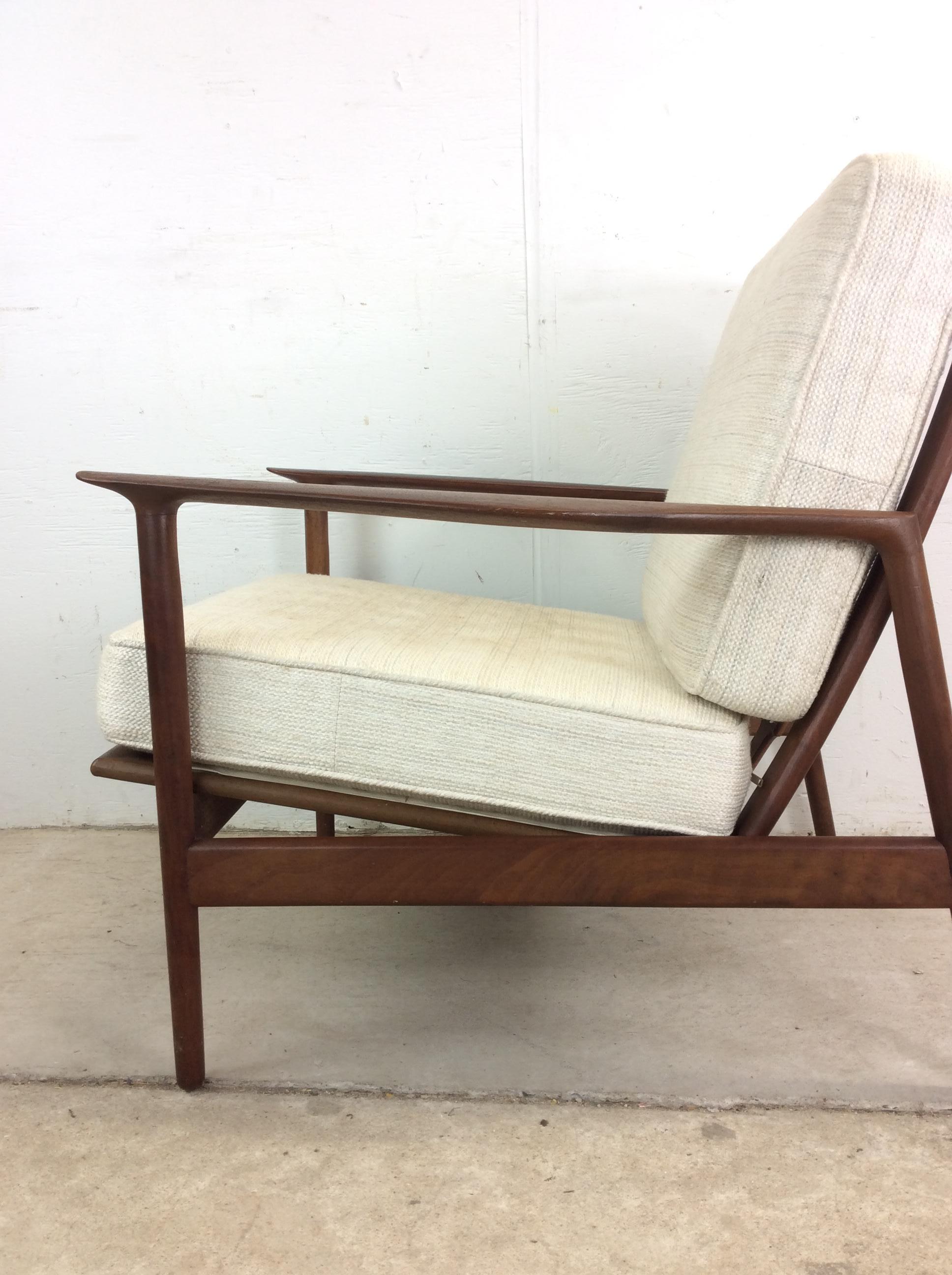 Chaise longue moderne danoise avec structure en teck massif en vente 8