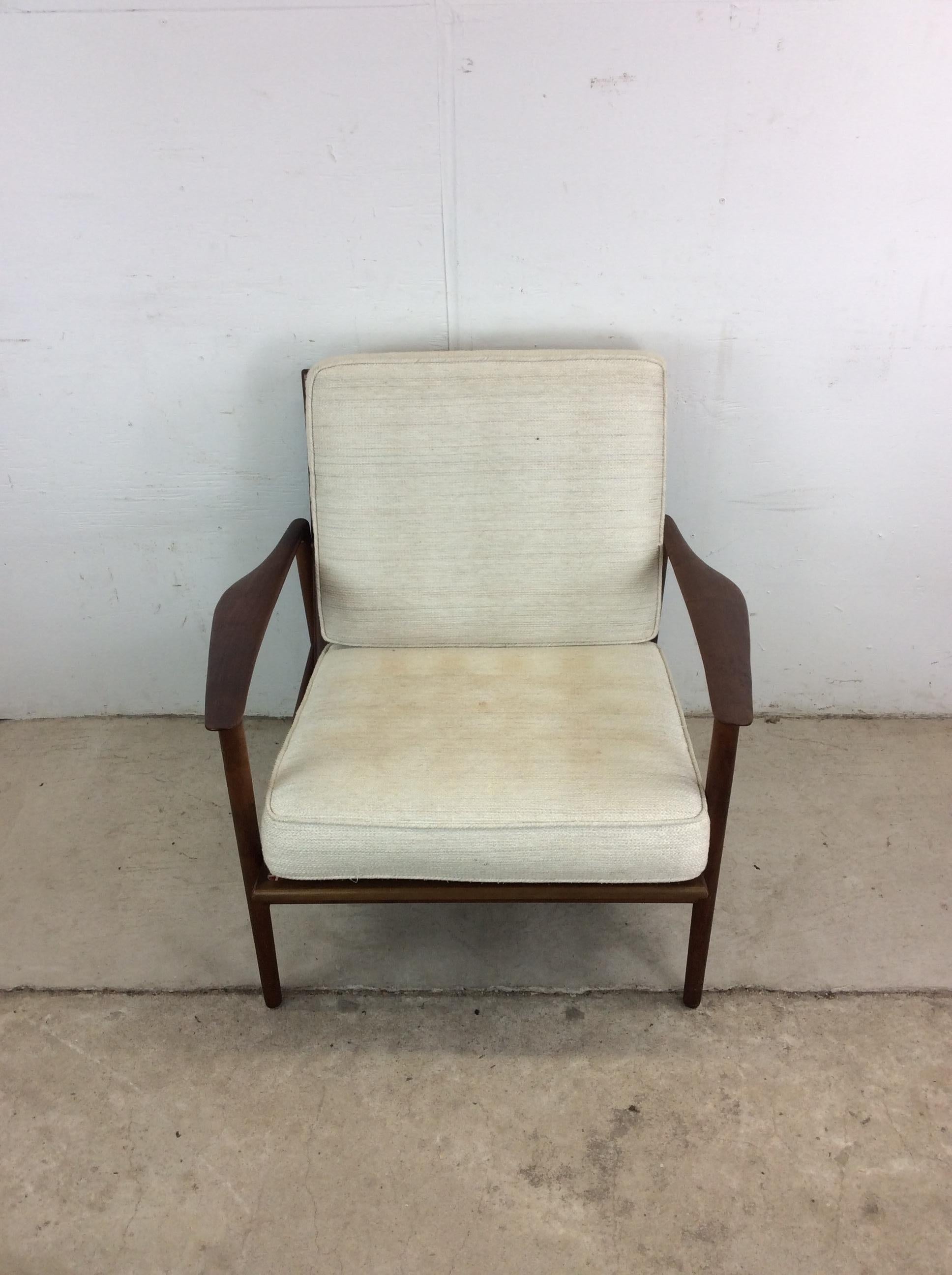 Danois Chaise longue moderne danoise avec structure en teck massif en vente