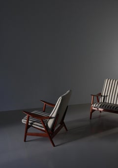 Chaises longues danoises modernes d'Illum Wikkelsø fabriquées chez Søren Willadsen, années 1950