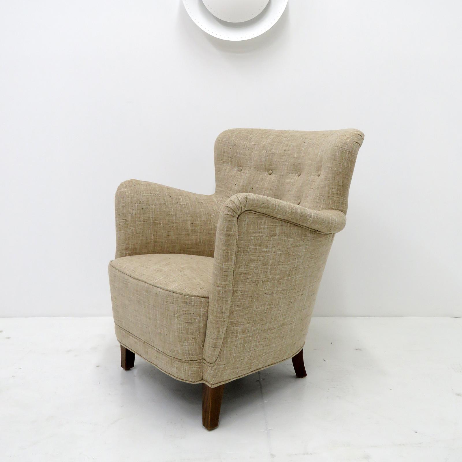 Stained Danish Modern Lounge Club Chair, 1940