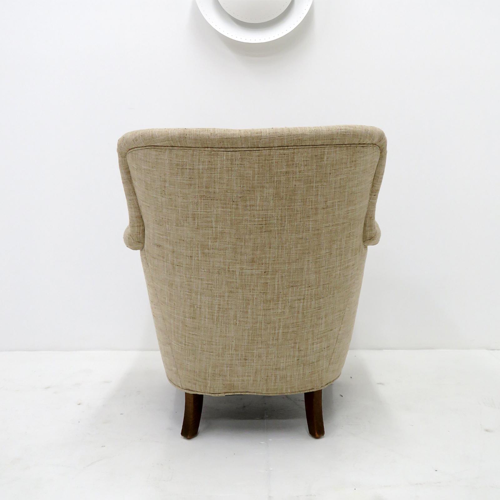 Upholstery Danish Modern Lounge Club Chair, 1940