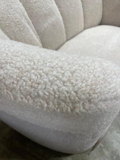 Danish Modern Banana Loveseat Sofa