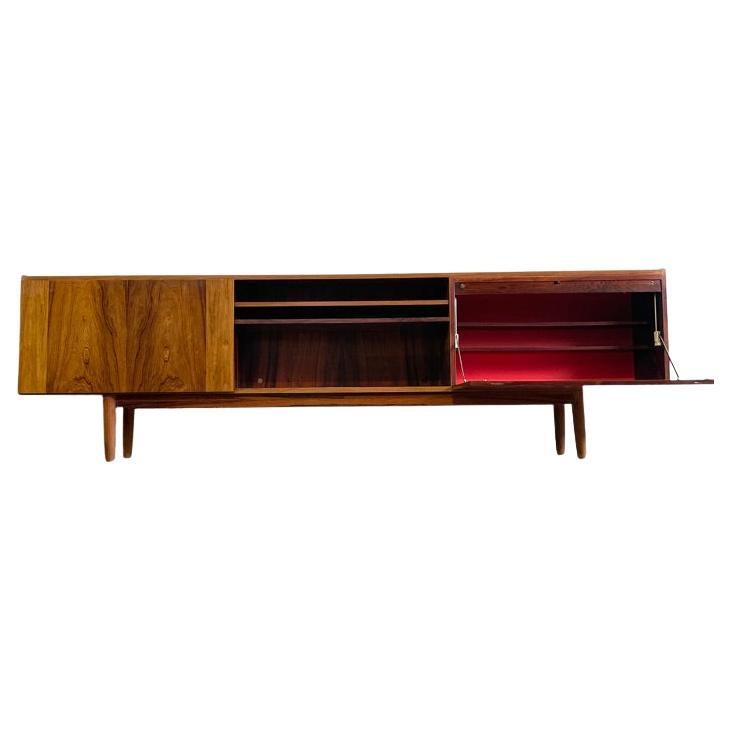 Danish Modern Low Console or Media Center Rosewood For Sale
