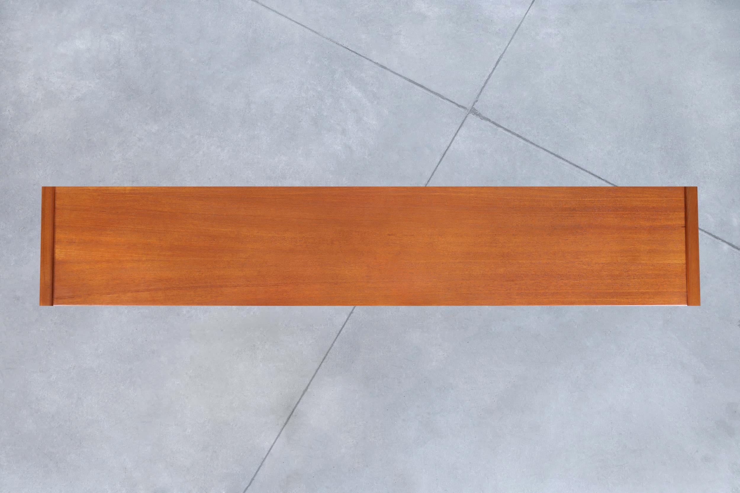 Danish Modern Low-Profile Credenza or Bookcase with Glass Doors by Skovby 2