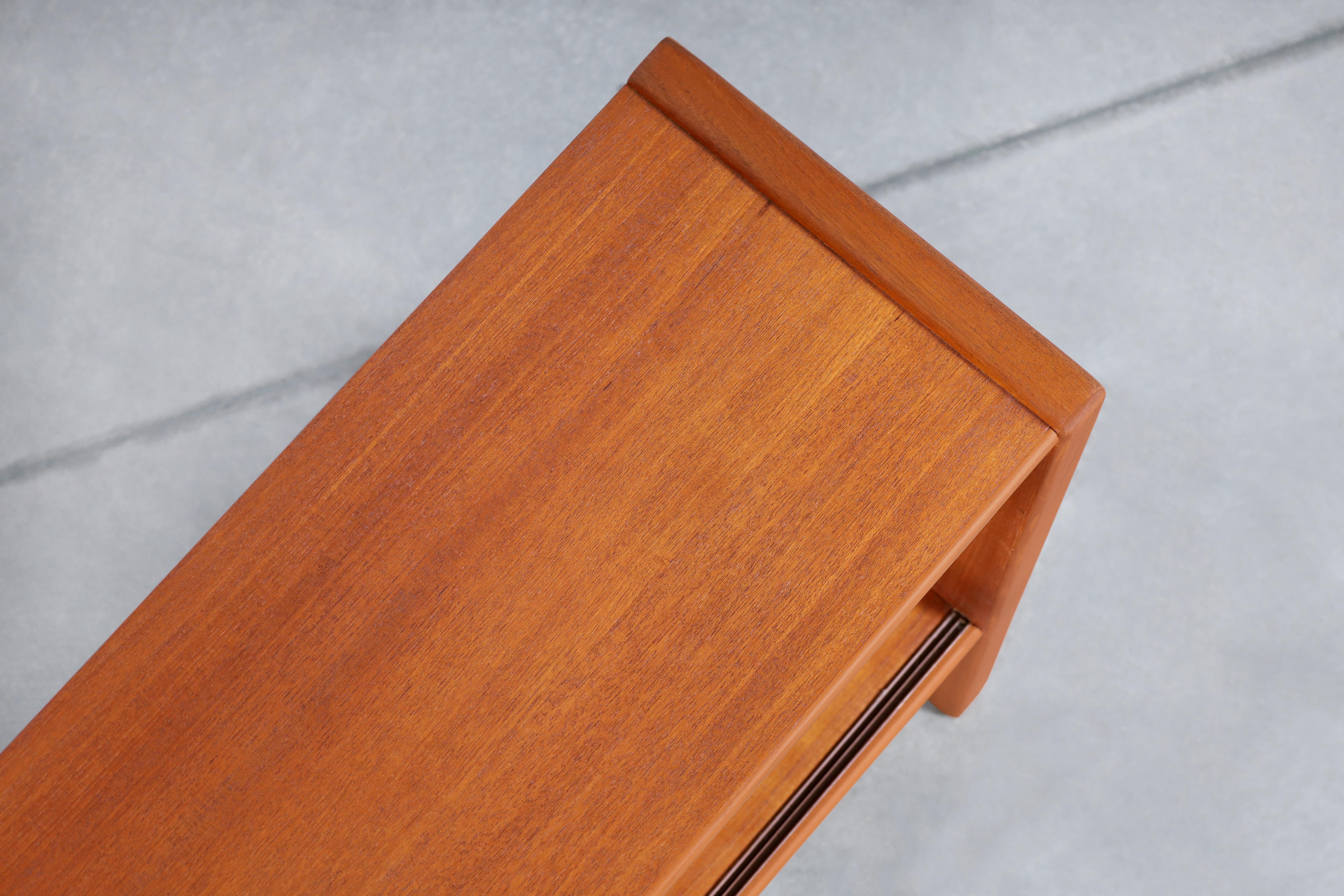 Danish Modern Low-Profile Credenza or Bookcase with Glass Doors by Skovby 4