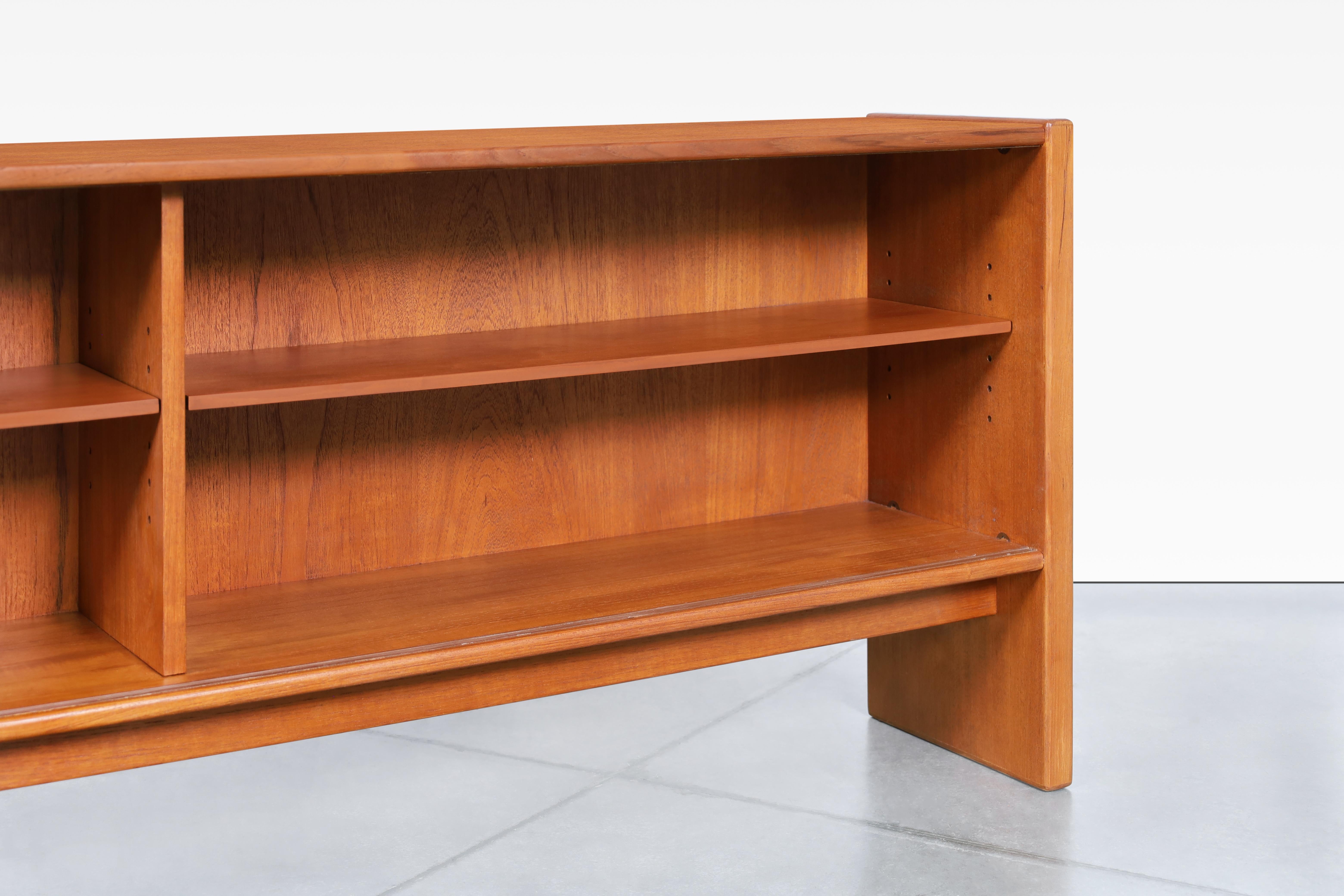 low bookcase with glass doors