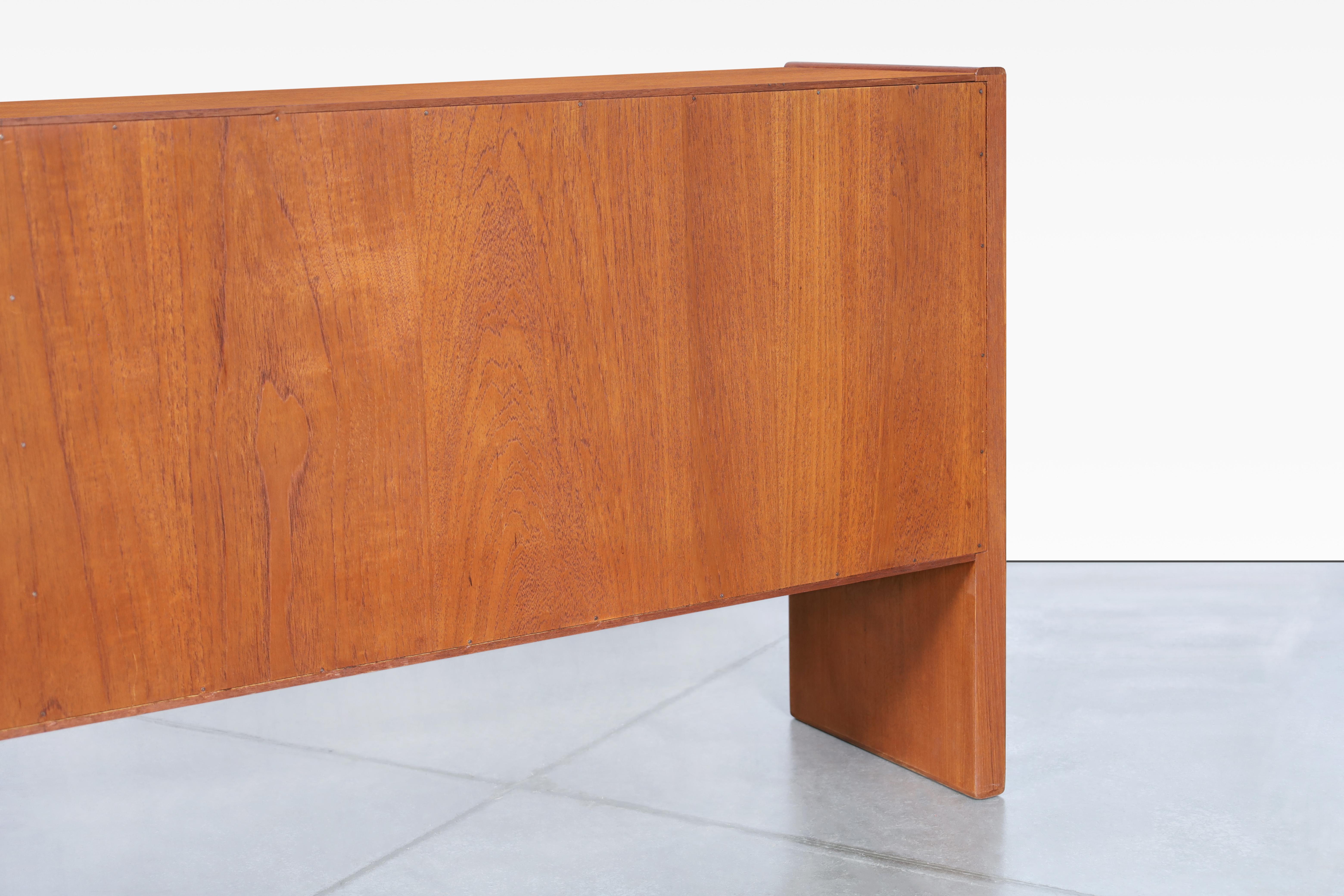 Danish Modern Low-Profile Credenza or Bookcase with Glass Doors by Skovby 1