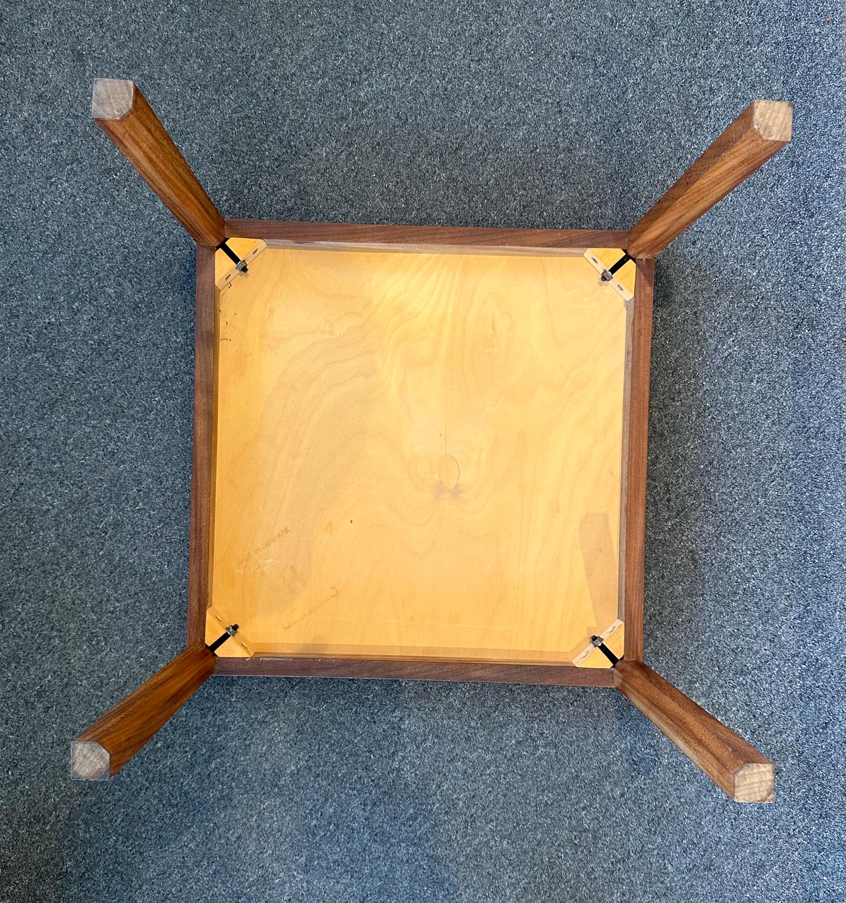 Danish Modern Low Profile Side Table by Hans Olsen for Finn Lindebo Hansen For Sale 2