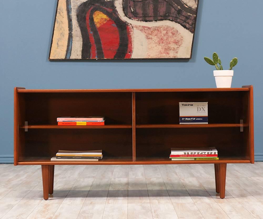 Mid-Century Modern Danish Modern Low Profile Teak Bookcase