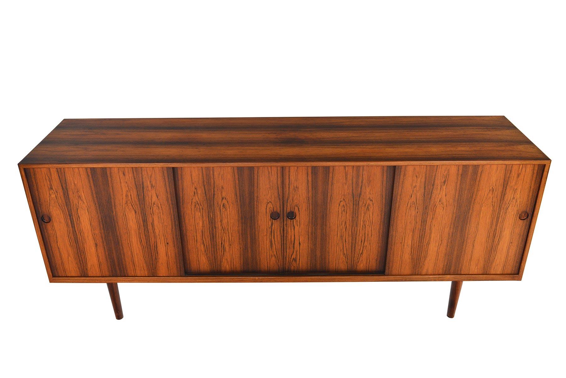 Scandinavian Modern Danish Modern Low Rosewood Credenza