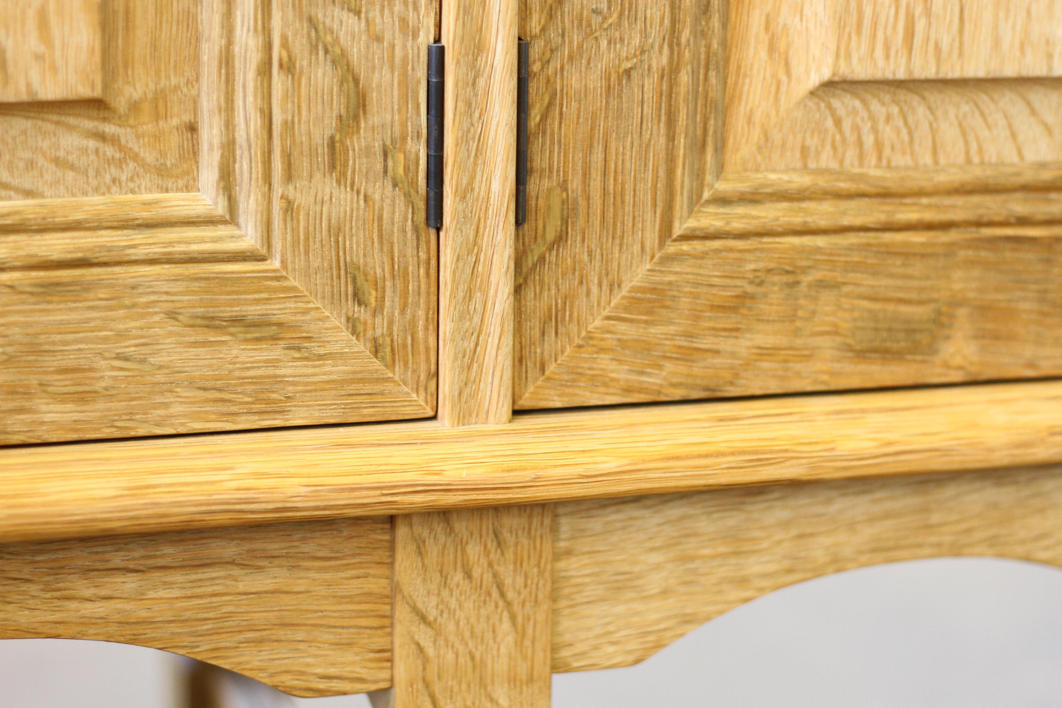 Danish Modern Low sideboard in Light Oak, 1987 Style of Henning Kjærnulf For Sale 10