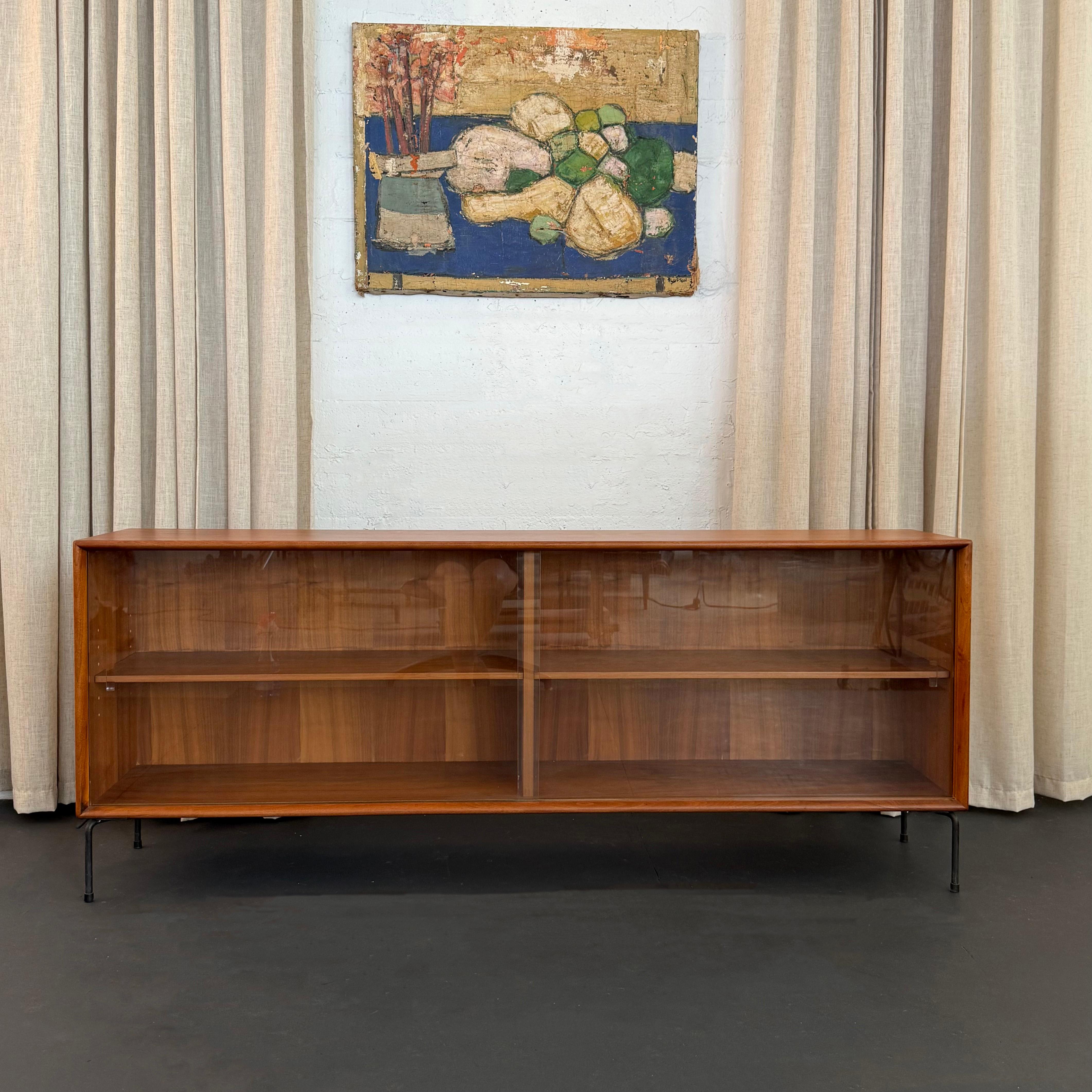 Scandinavian Modern Danish Modern Low Teak Credenza By Axel Christensen For Aco Møbler For Sale