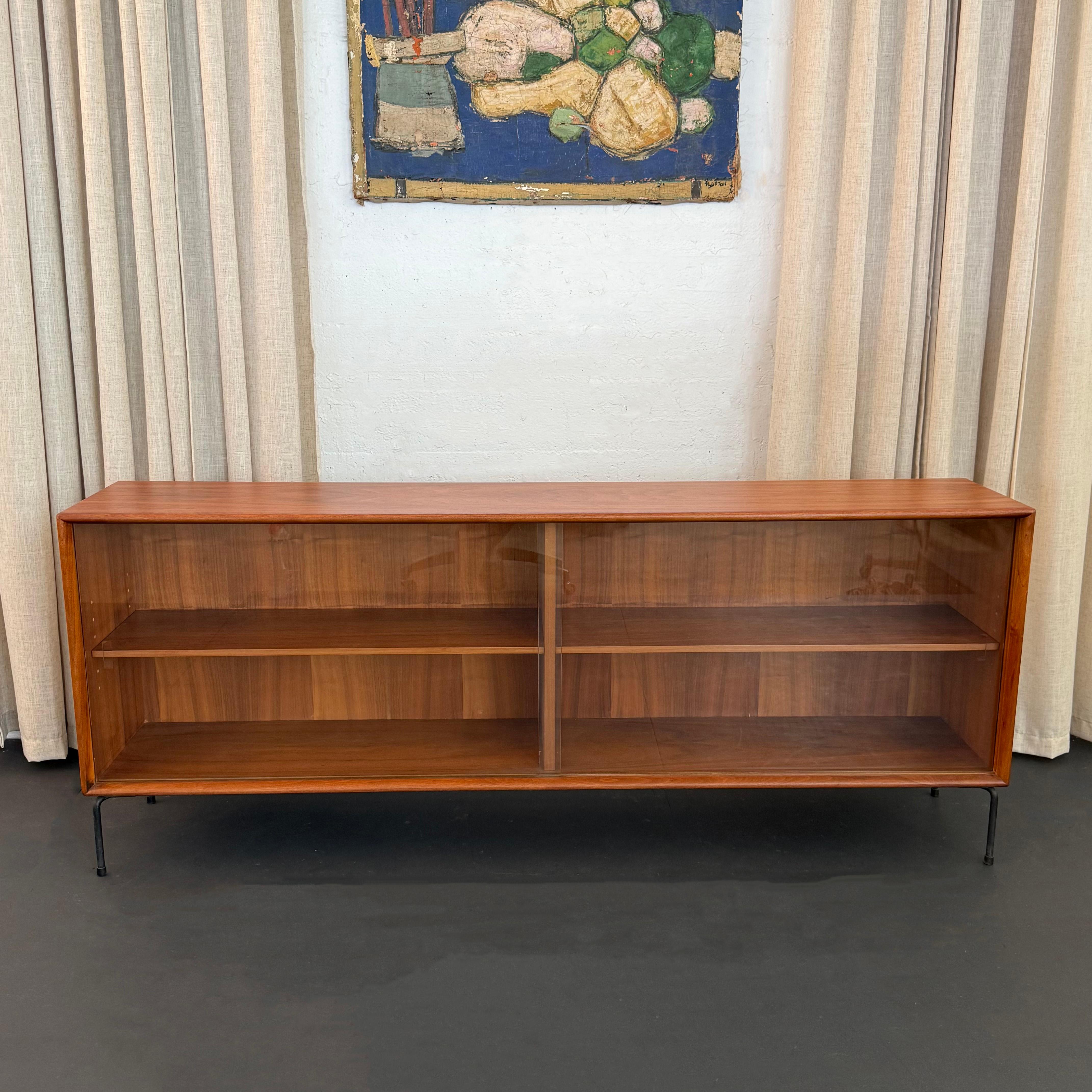 20th Century Danish Modern Low Teak Credenza By Axel Christensen For Aco Møbler For Sale