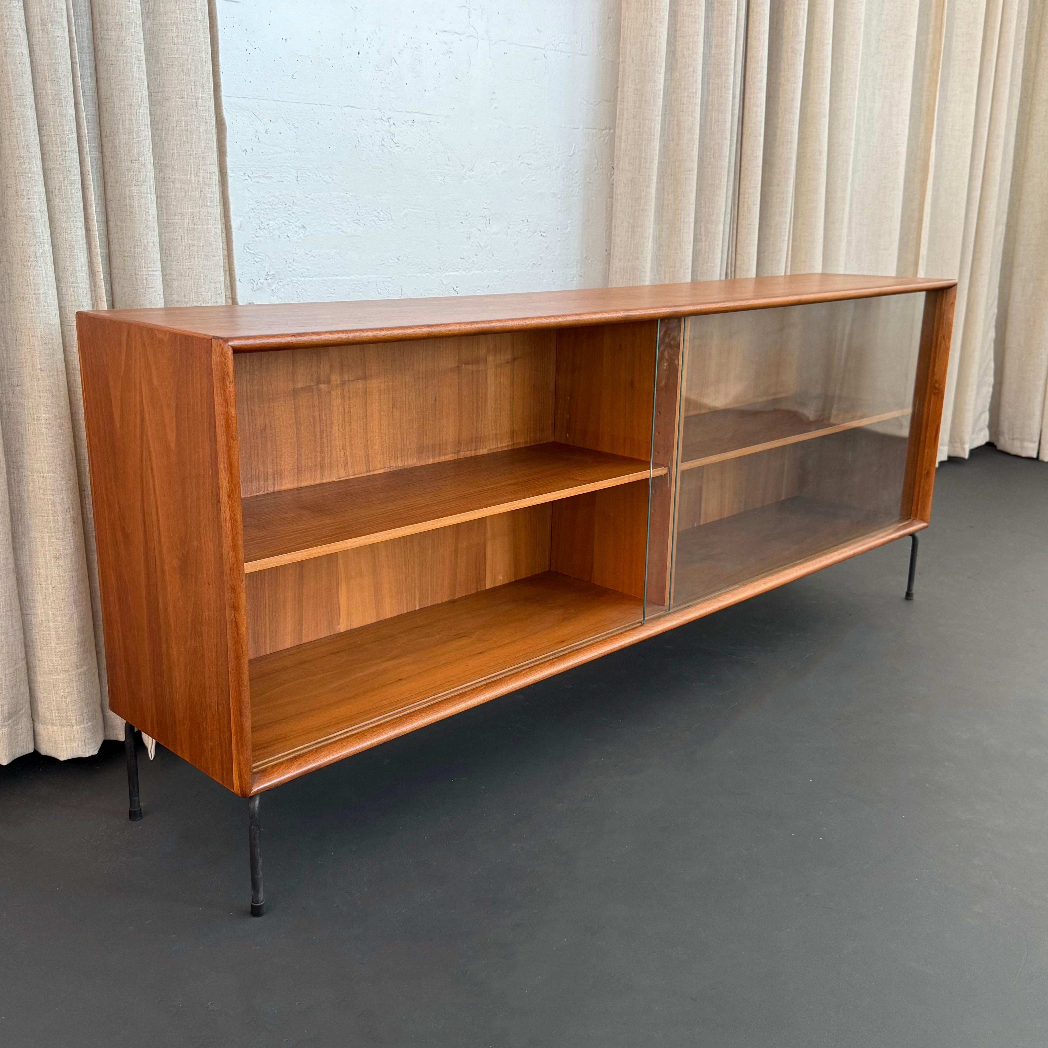 Danish Modern Low Teak Credenza By Axel Christensen For Aco Møbler For Sale 1