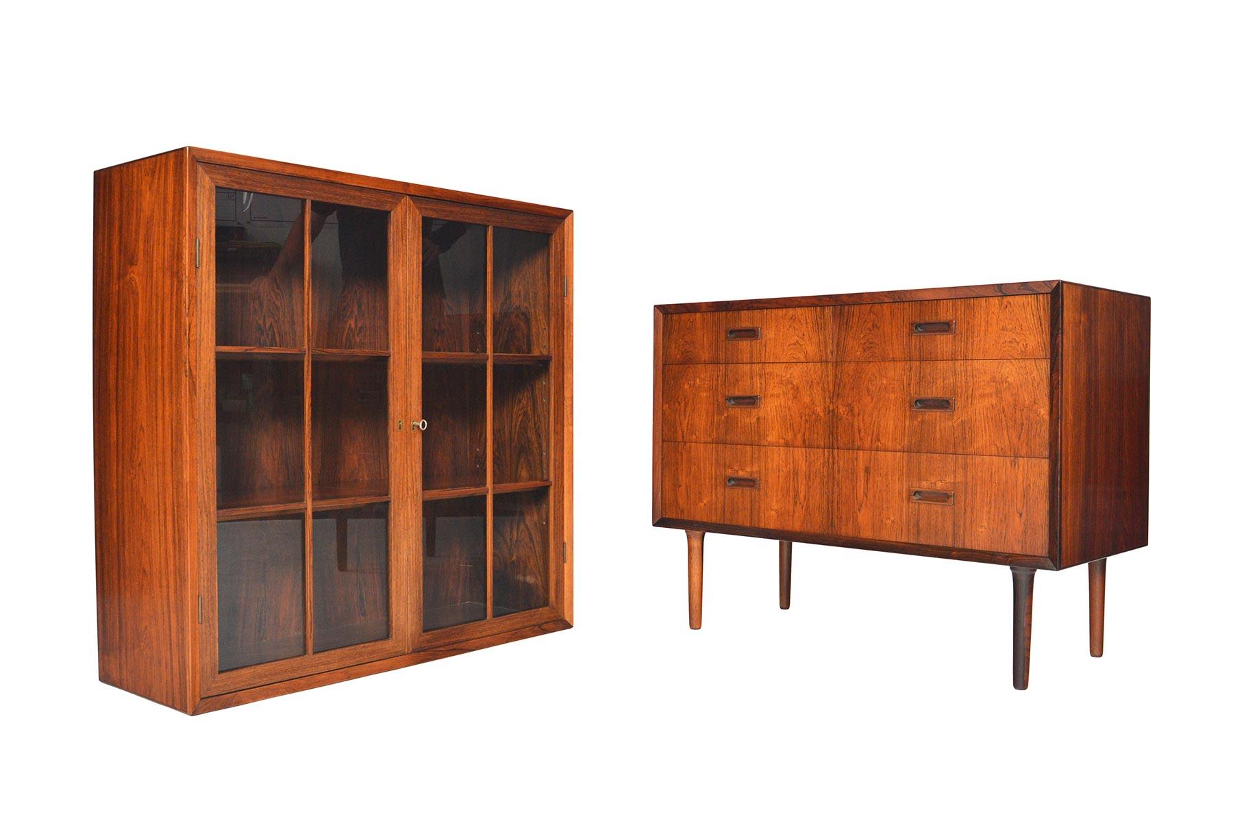Danish Modern Lyby Rosewood Gentleman's Chest with Hutch #2 5