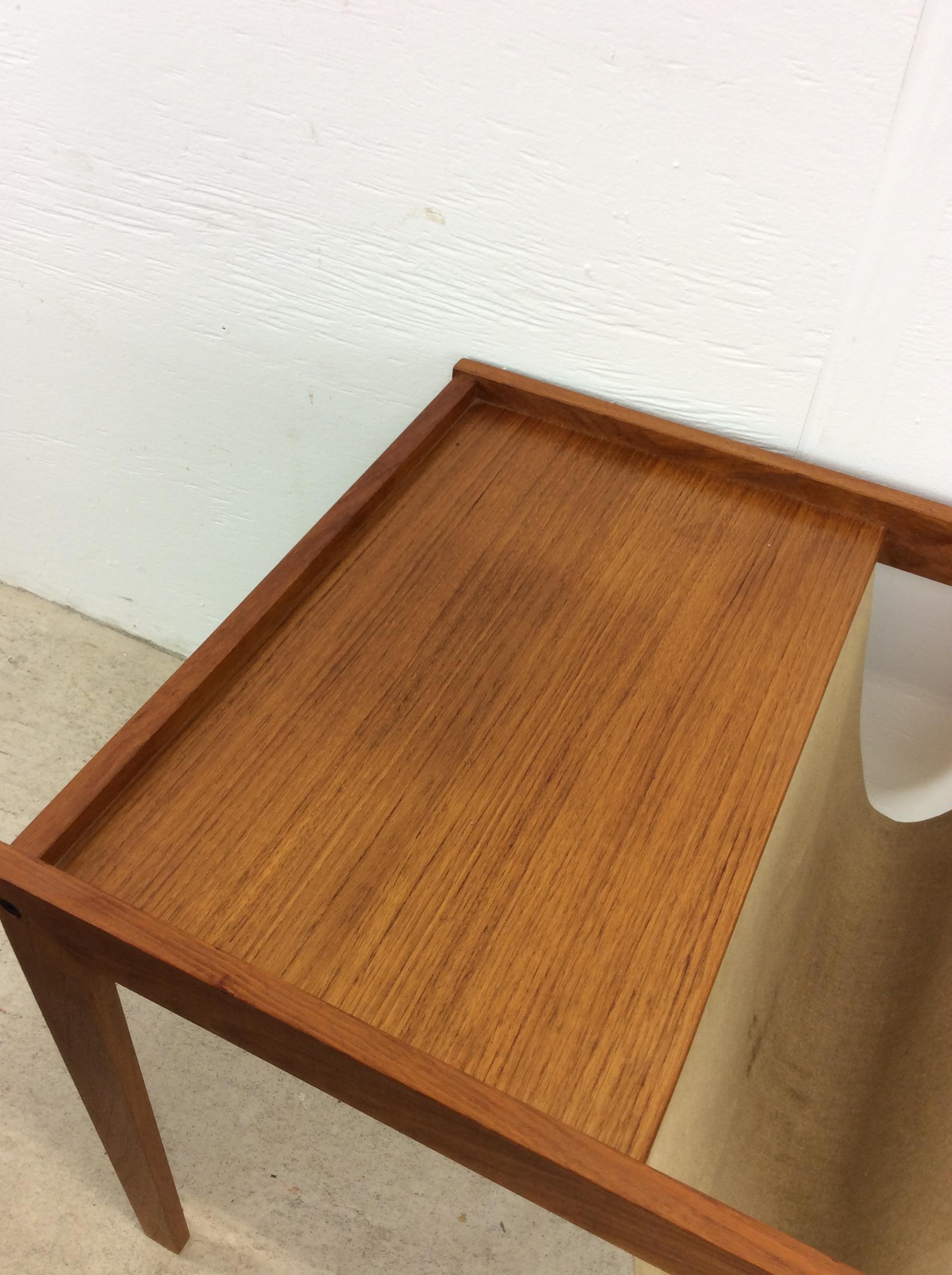 Danish Modern Magazine Table with Canvas Sling For Sale 5