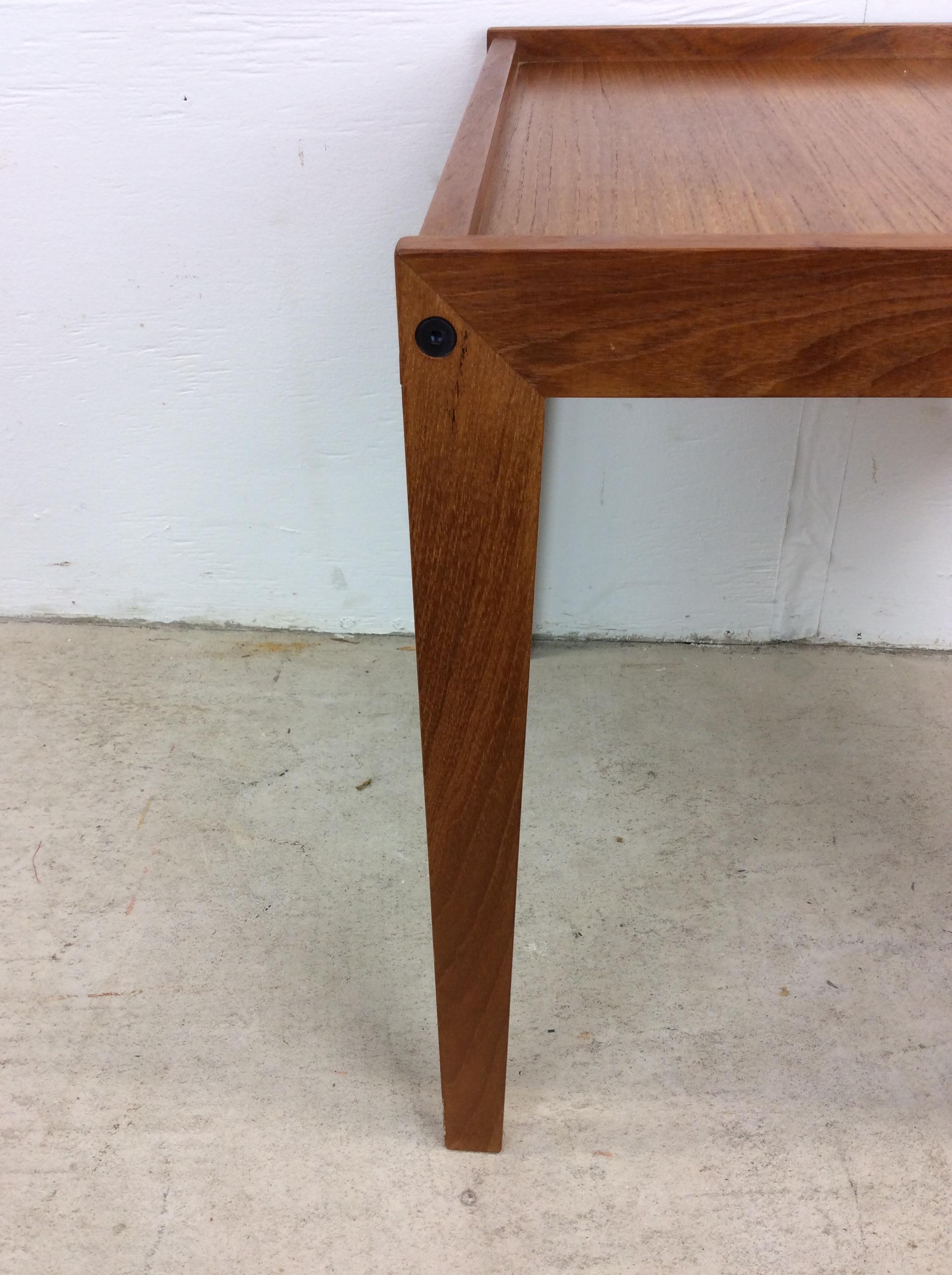 20th Century Danish Modern Magazine Table with Canvas Sling