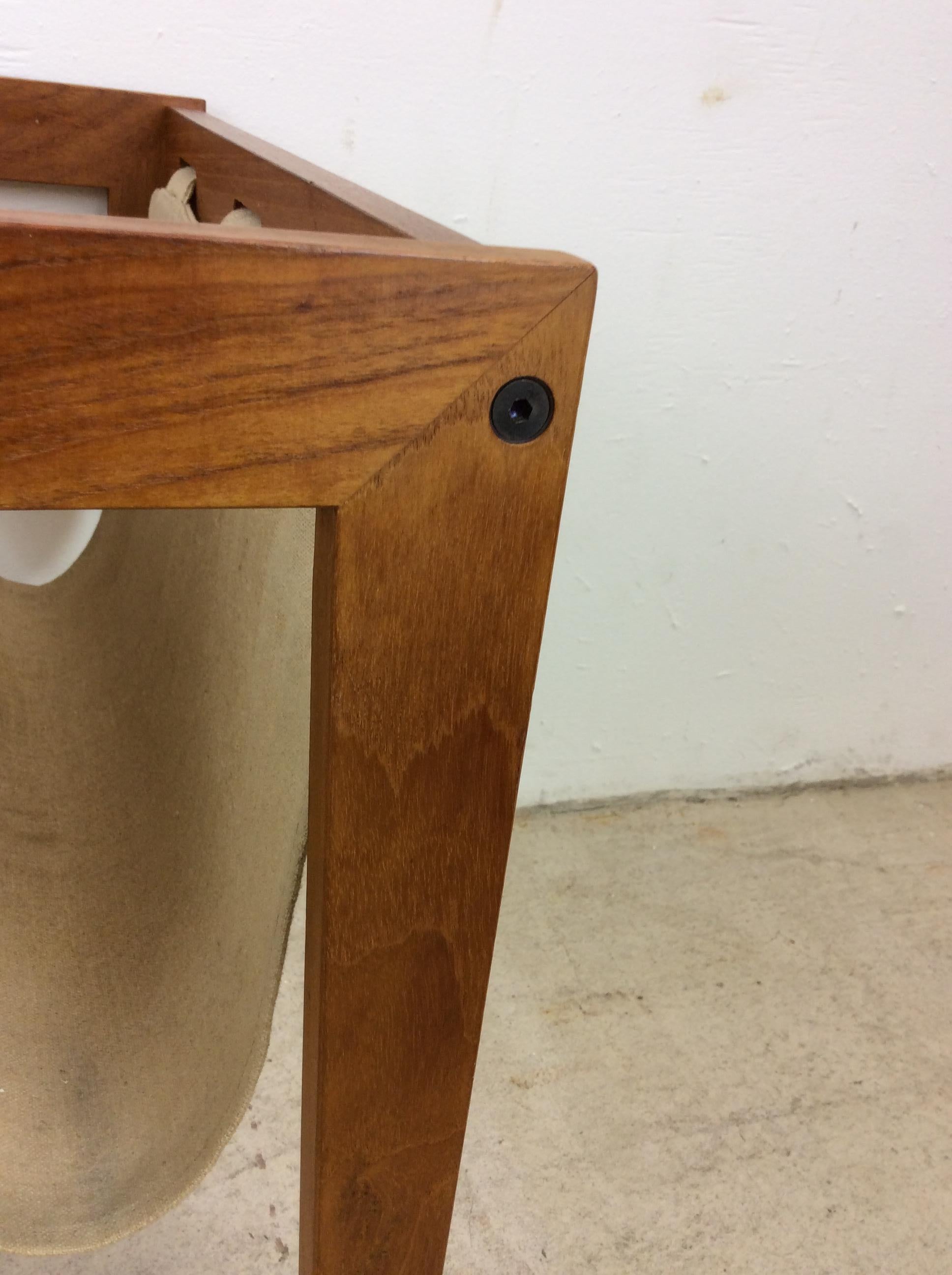 Danish Modern Magazine Table with Canvas Sling For Sale 1