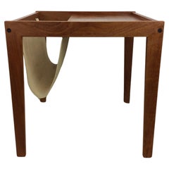 Danish Modern Magazine Table with Canvas Sling