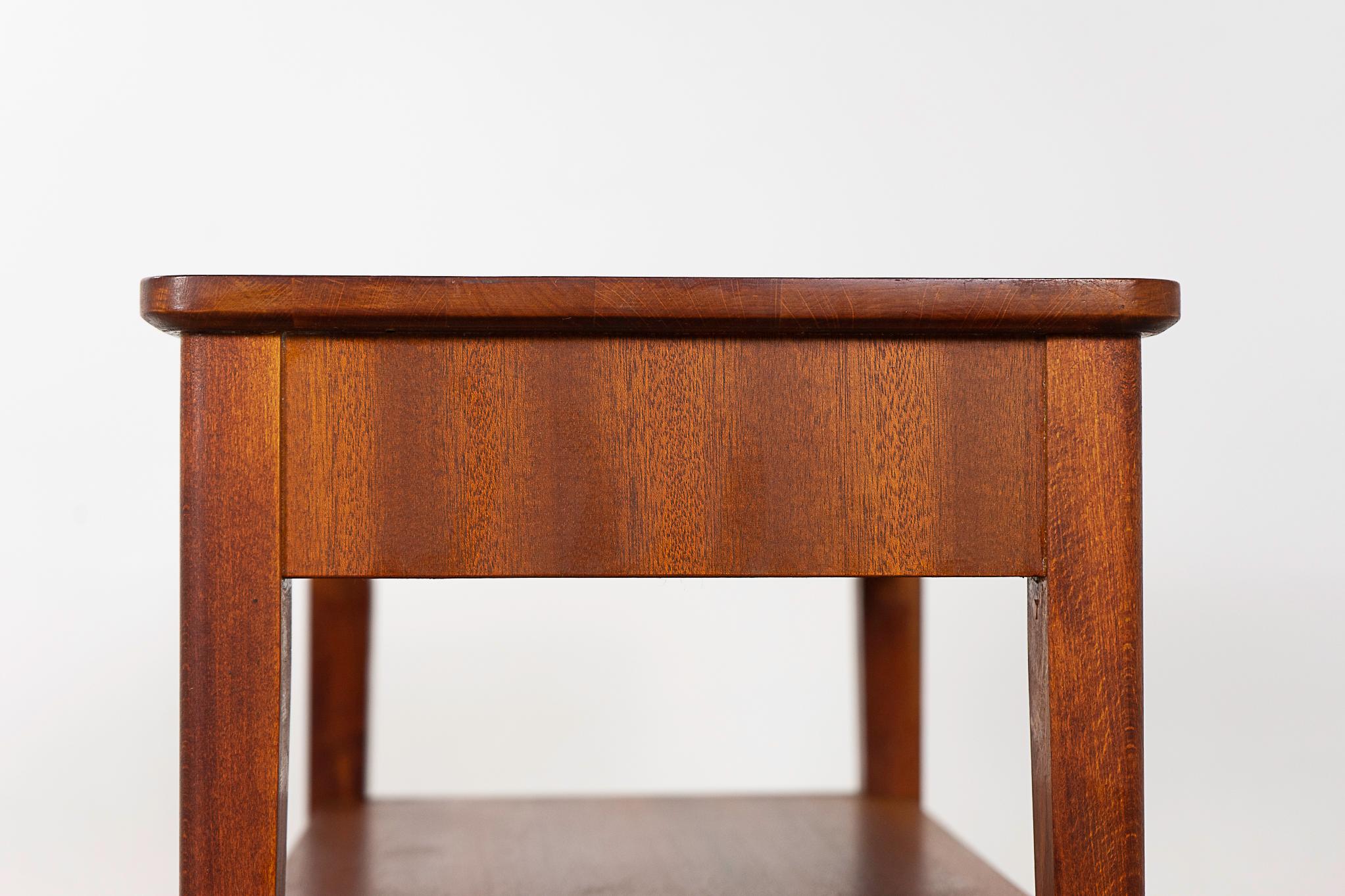 Danish Modern Mahogany Bedside Table For Sale 4