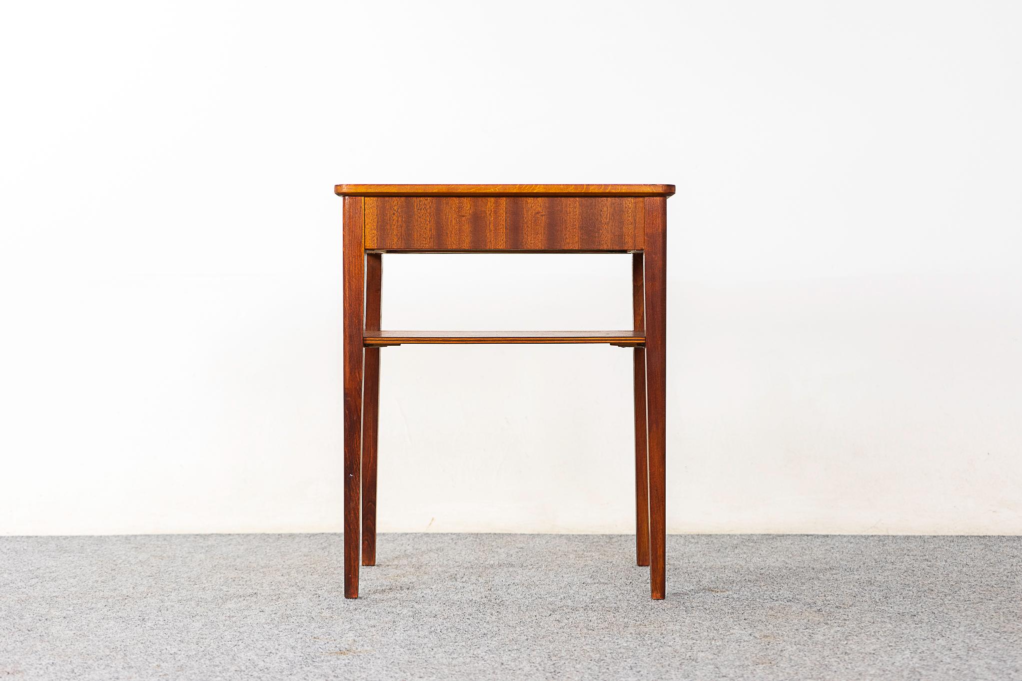 Danish Modern Mahogany Bedside Table For Sale 5