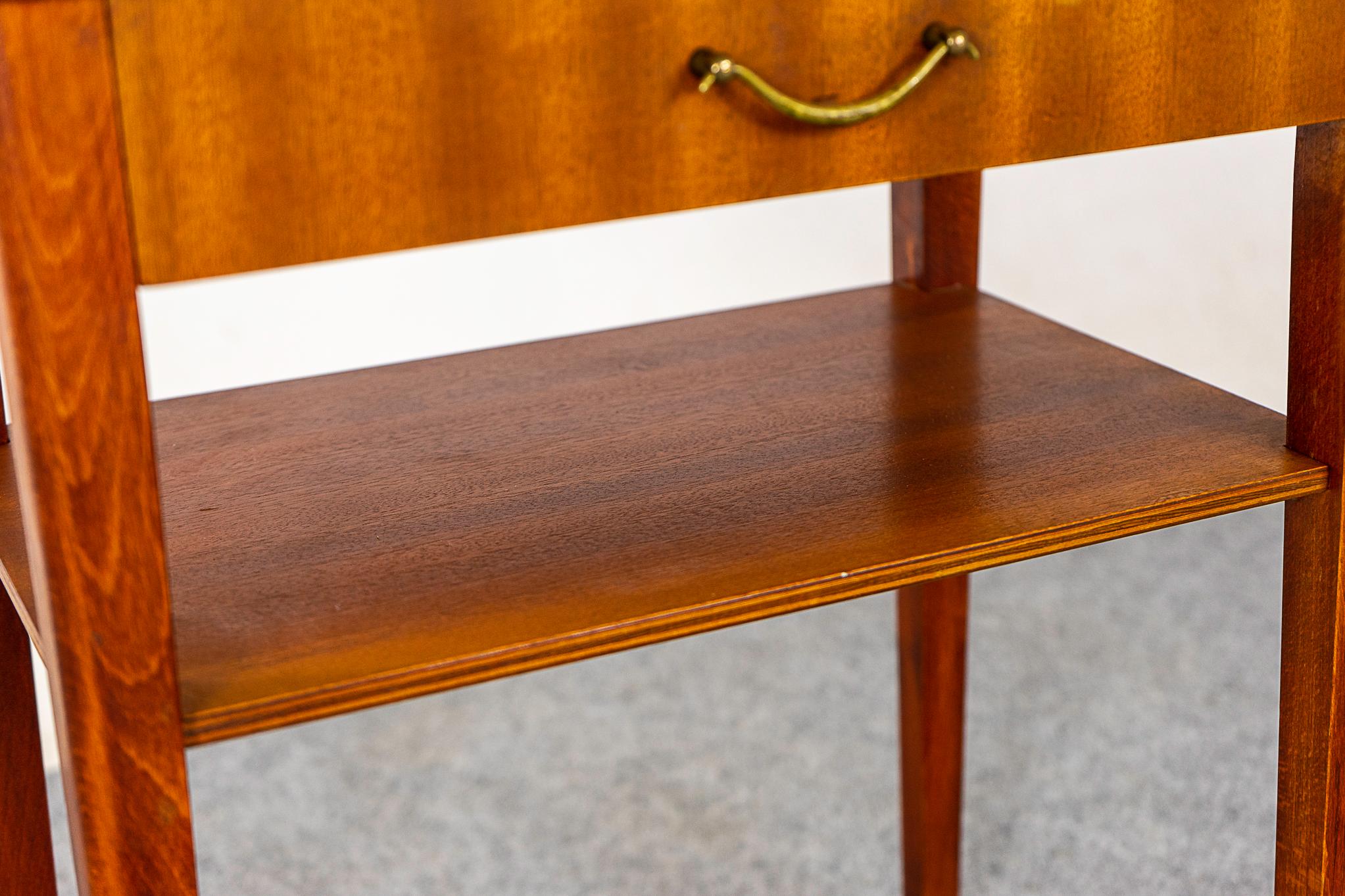 Danish Modern Mahogany Bedside Table In Good Condition For Sale In VANCOUVER, CA