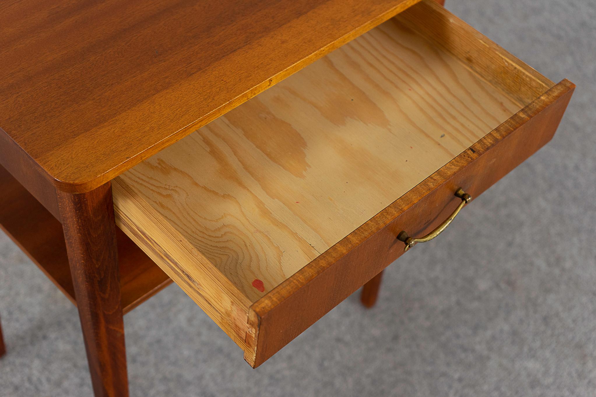 Danish Modern Mahogany Bedside Table For Sale 1