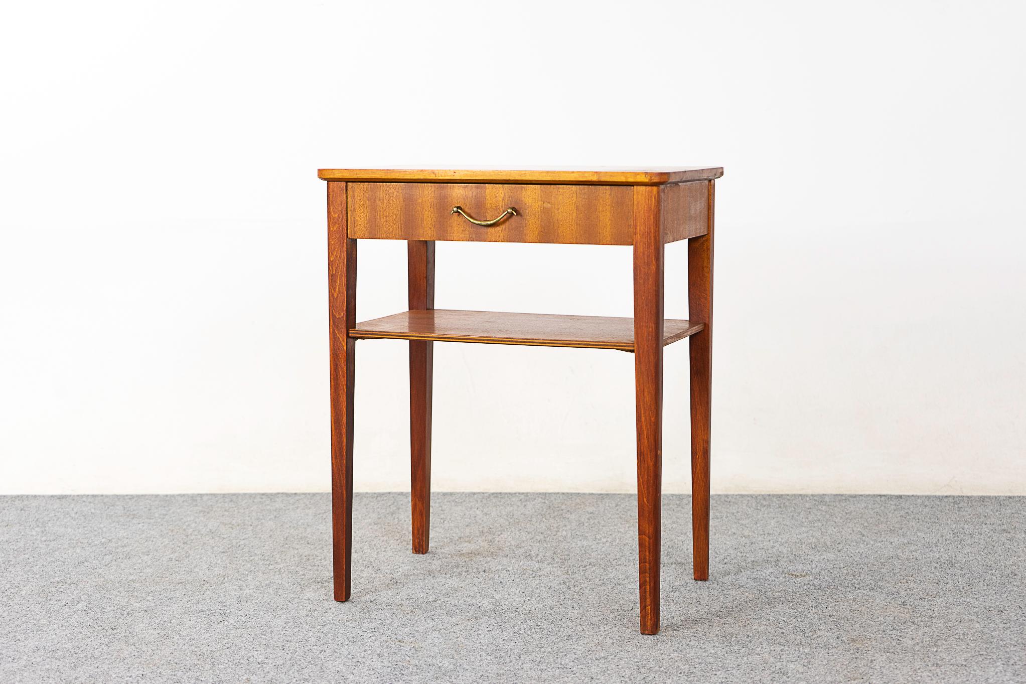 Danish Modern Mahogany Bedside Table For Sale 2