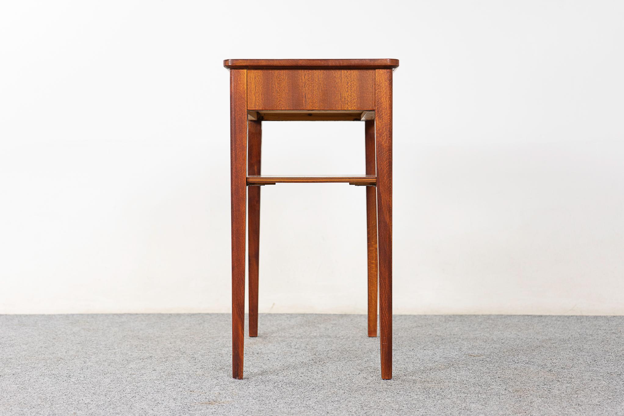 Danish Modern Mahogany Bedside Table For Sale 3