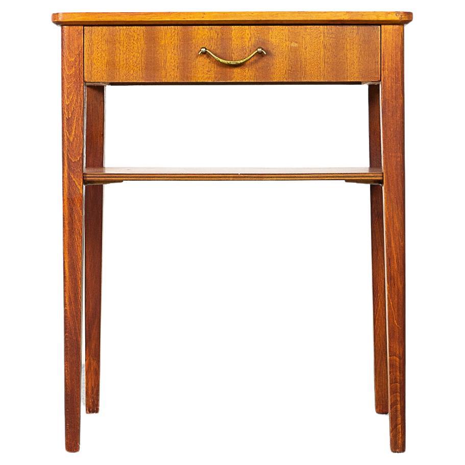Danish Modern Mahogany Bedside Table For Sale