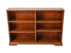 Librería moderna danesa de caoba, estantes regulables, repintada, años 60